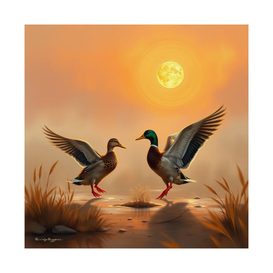 Sunrise Glide Mallard Ducks Print