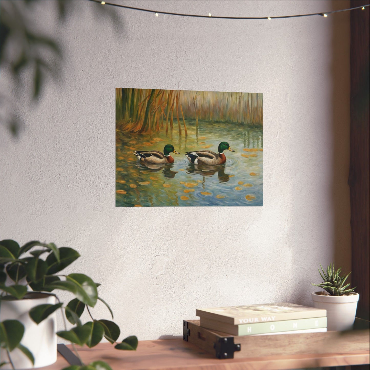 Van Gogh-inspired Duck Print