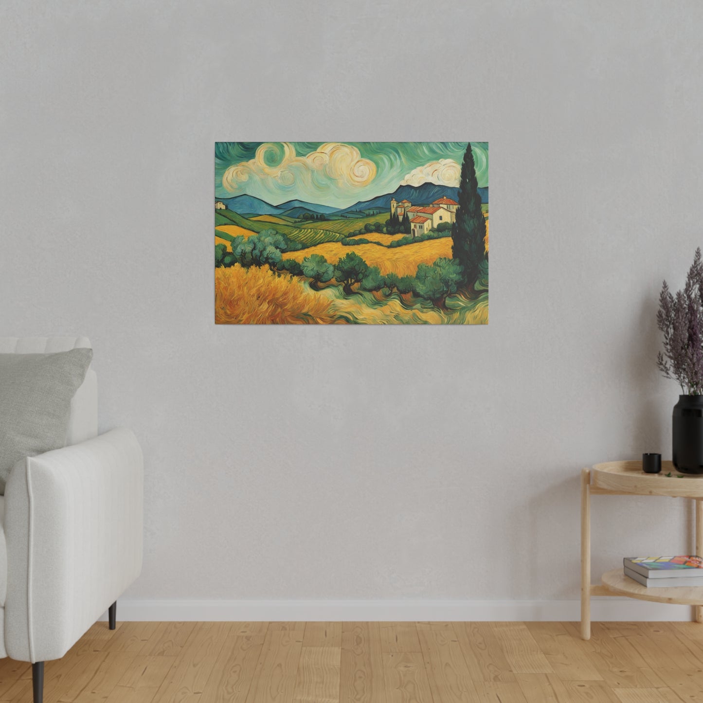 Indulge in nostalgia with this stunning Van Gogh Style Umbria Italy landscape impressionism print. 