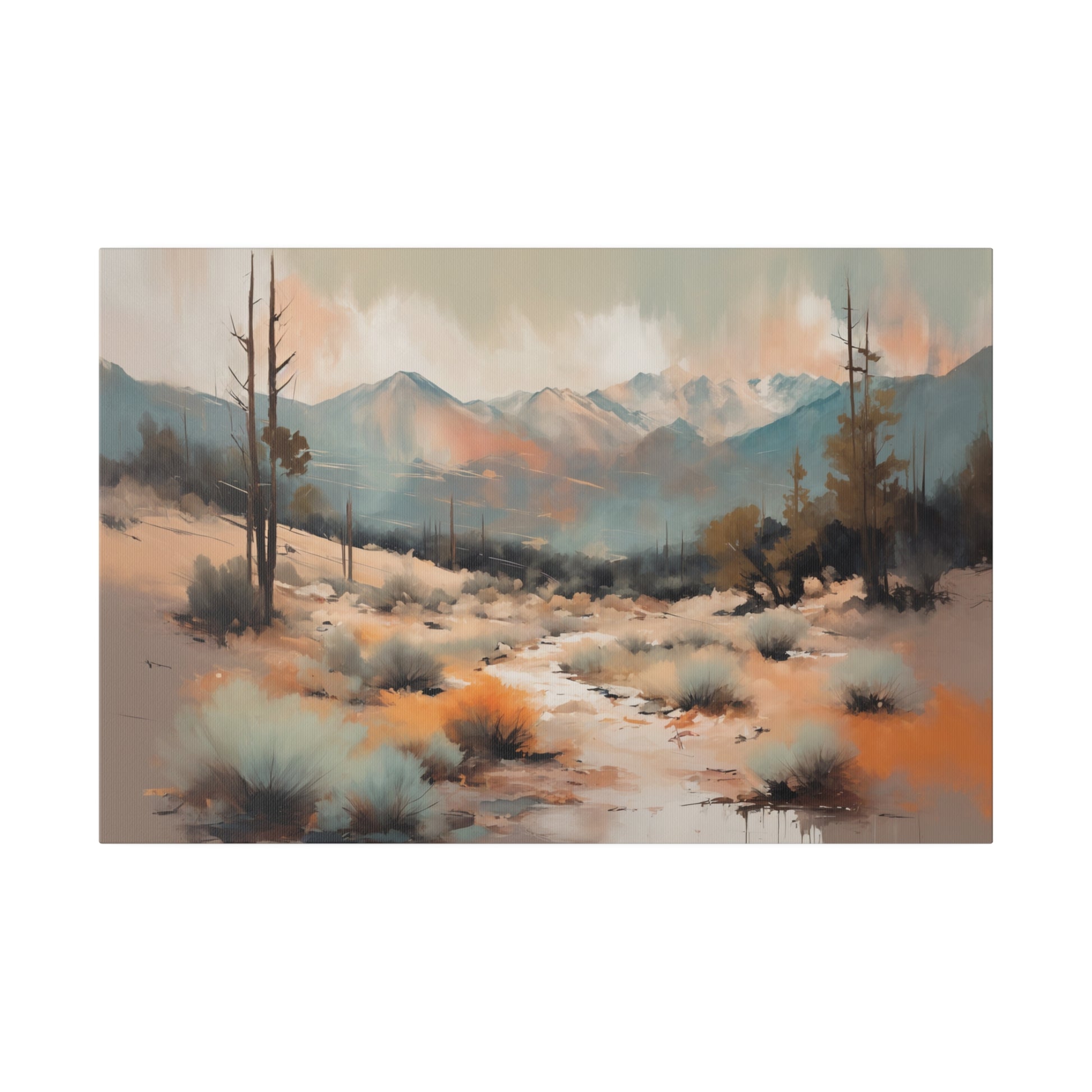 Abstract Western Landscape Matte Canvas Print