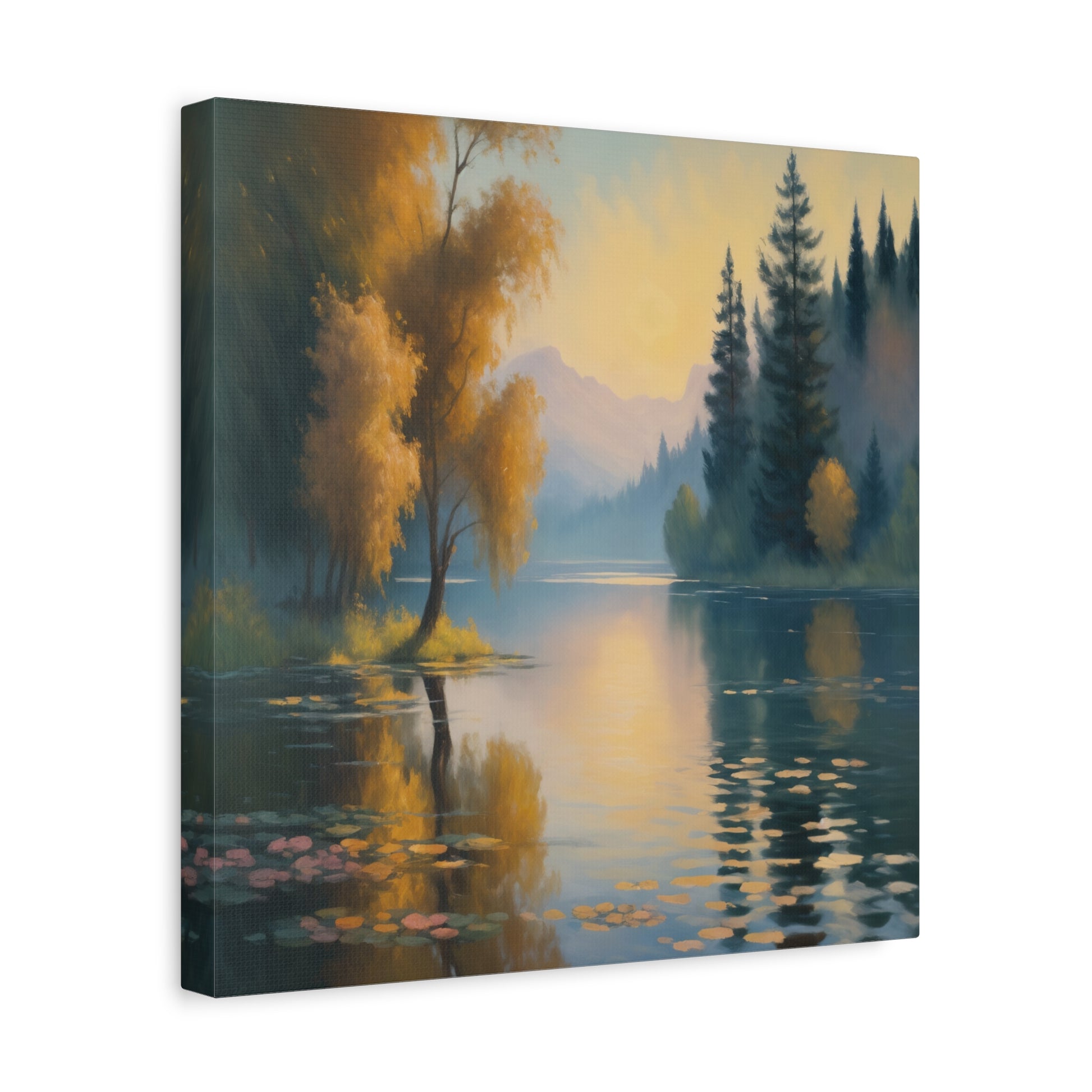 Serene Lake Matte Canvas Print