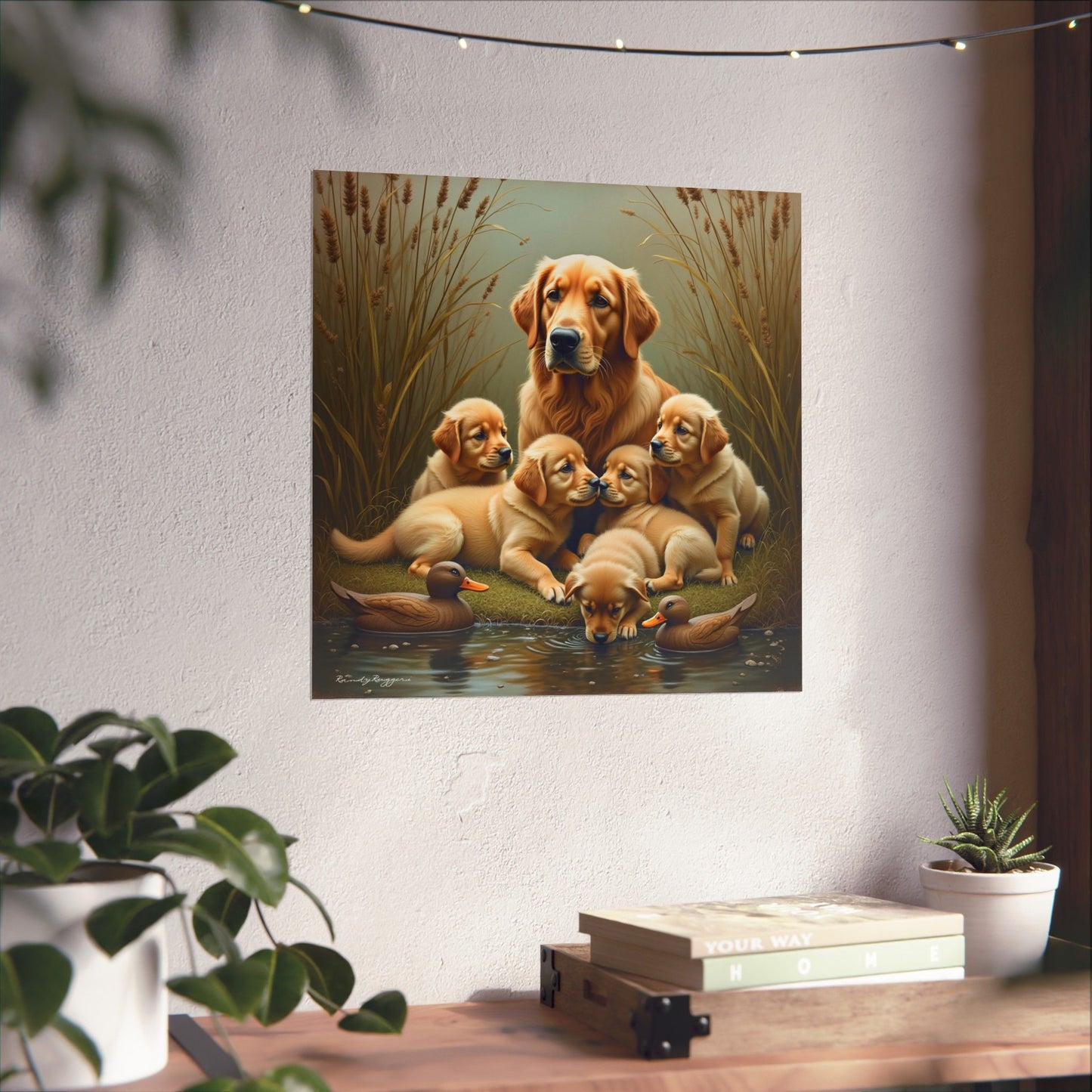 Motherly Love Golden Retriever Print