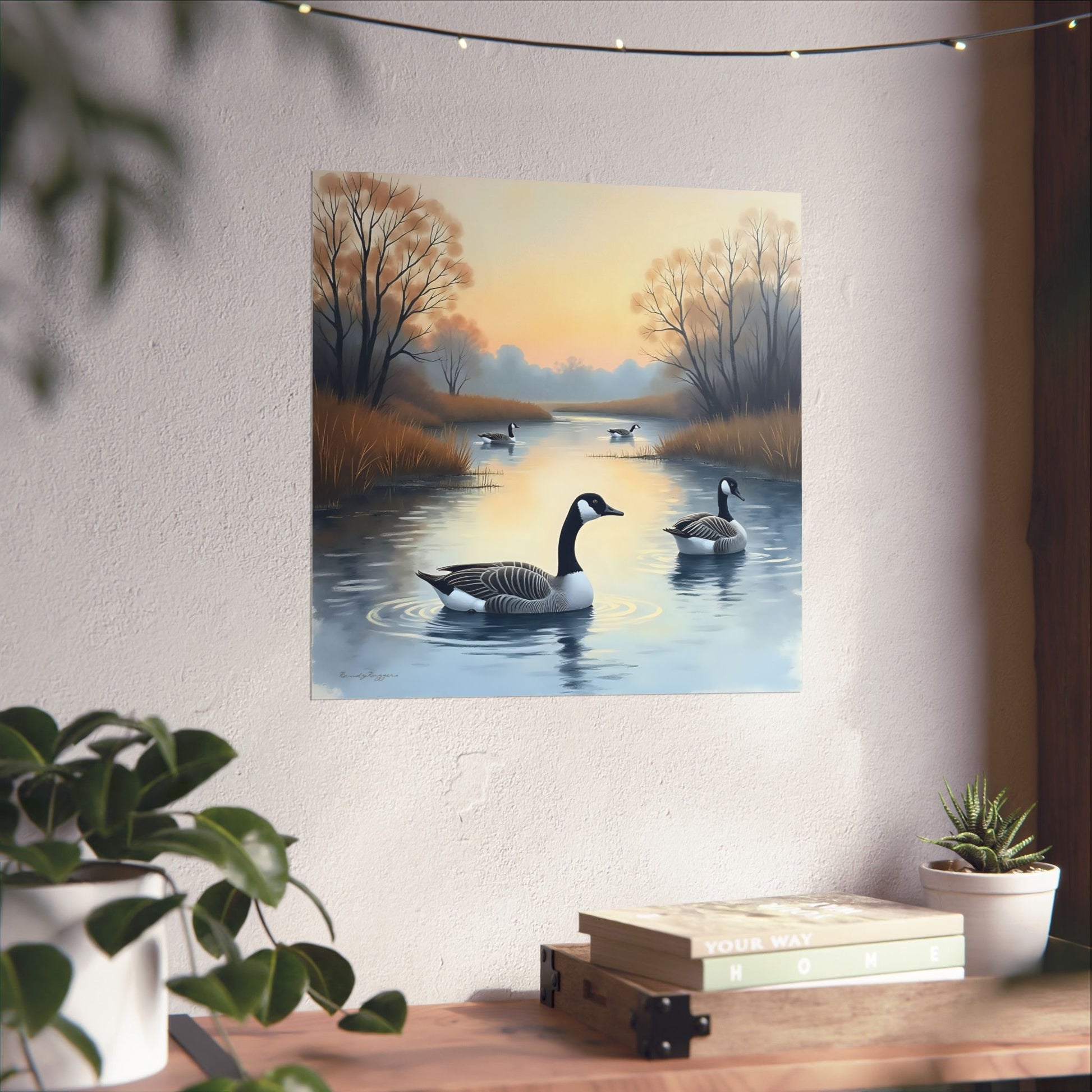 Evening Drift, Canadian Geese Print