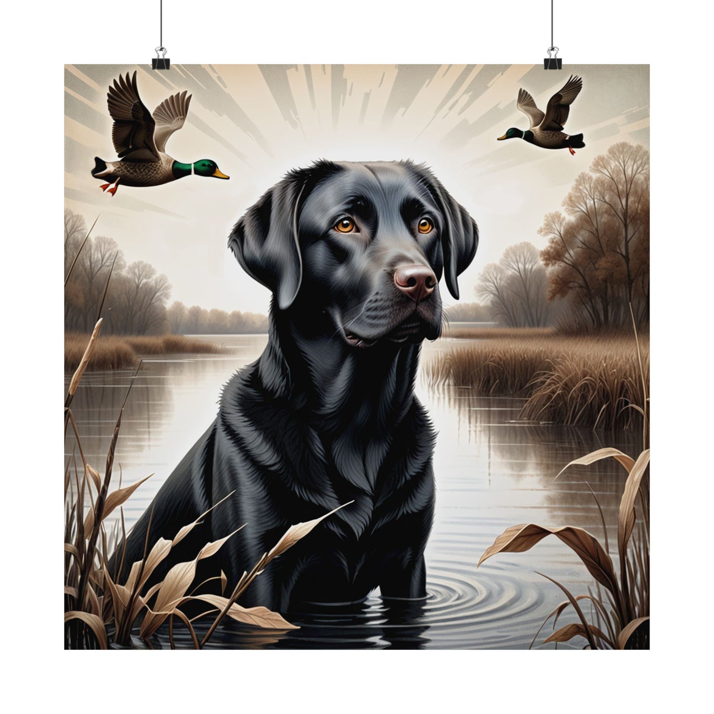 Black Labrador Retriever Print