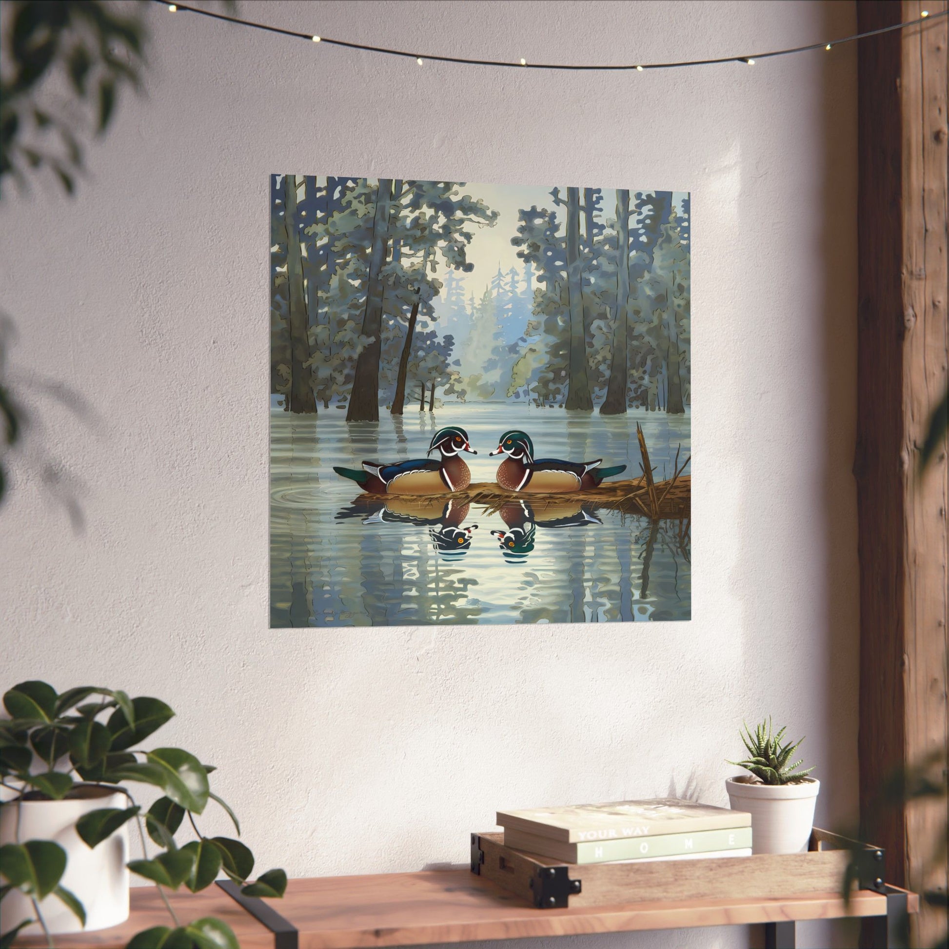 Roosting Wood Ducks Print