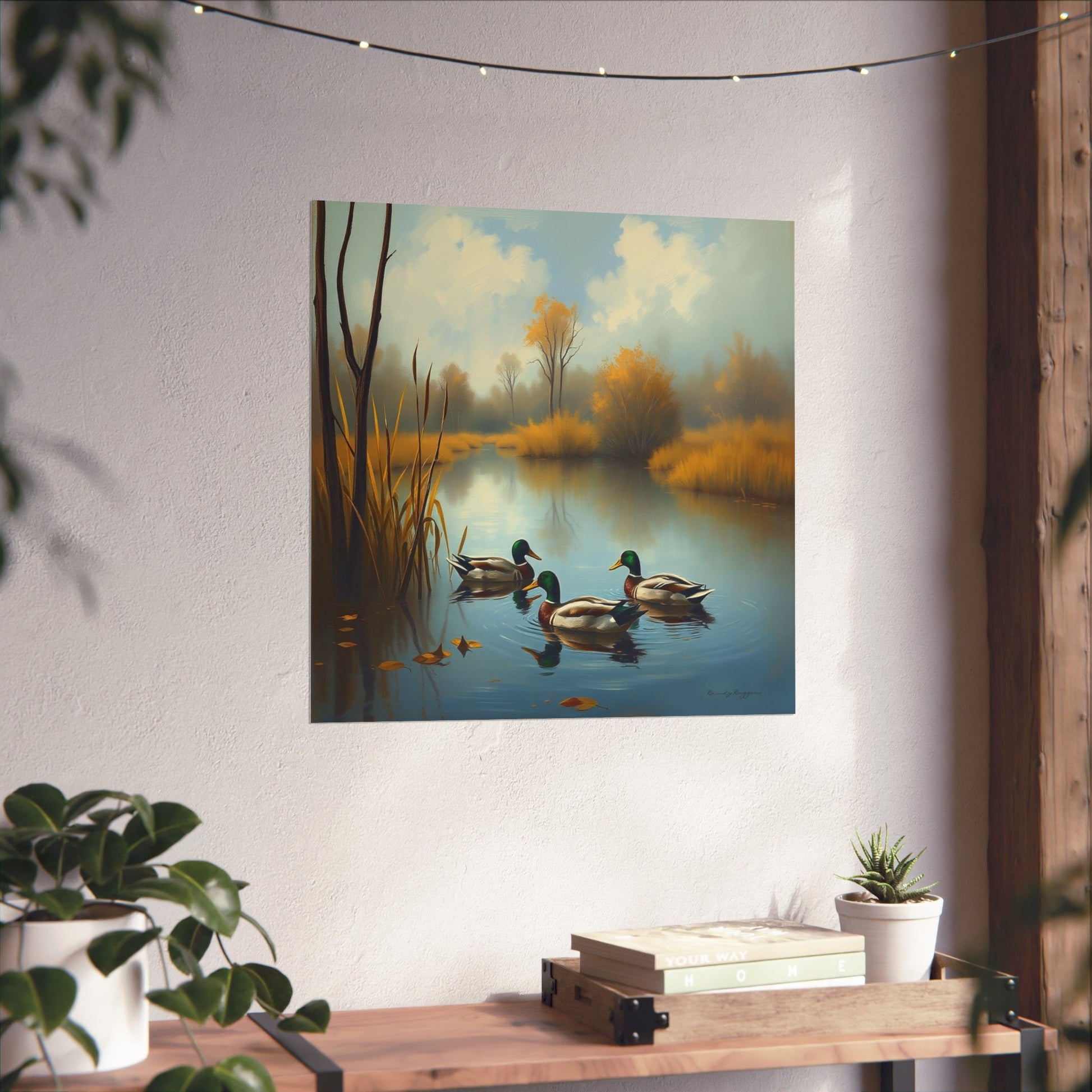 Marshland Reflections Duck Print