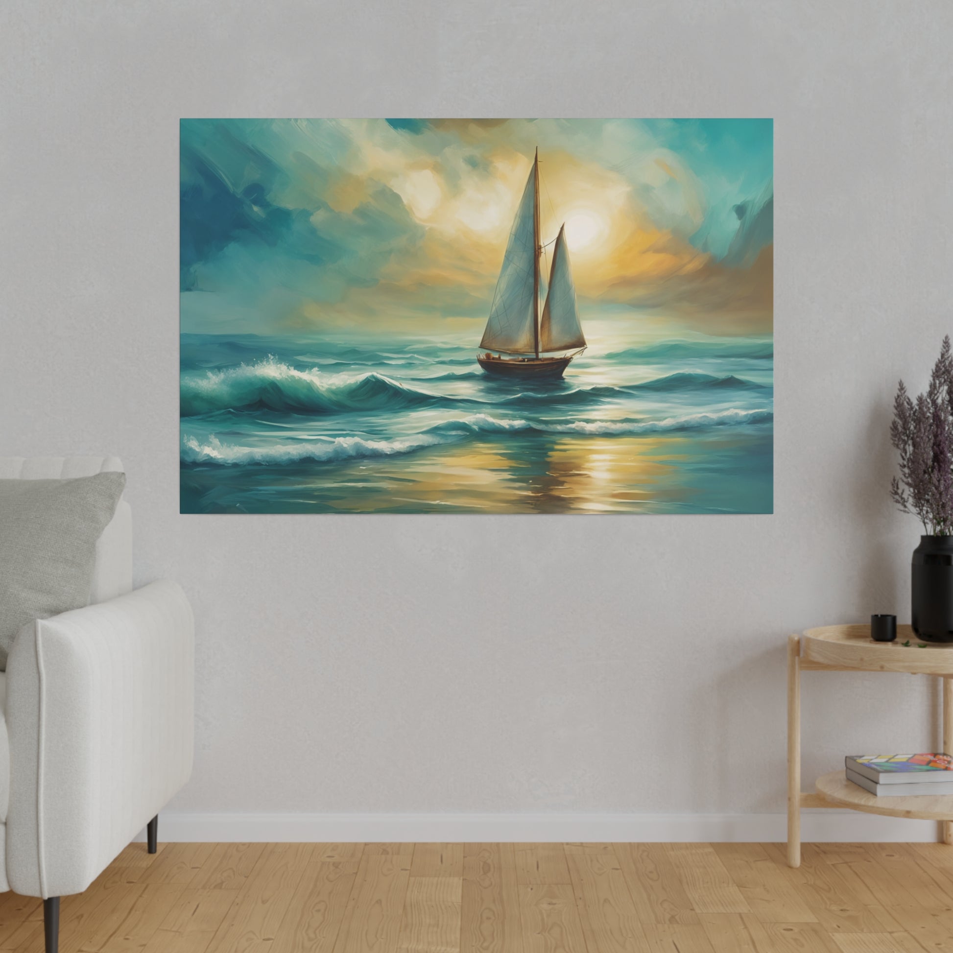 Sailboat Ready for the Sea Canvas Print