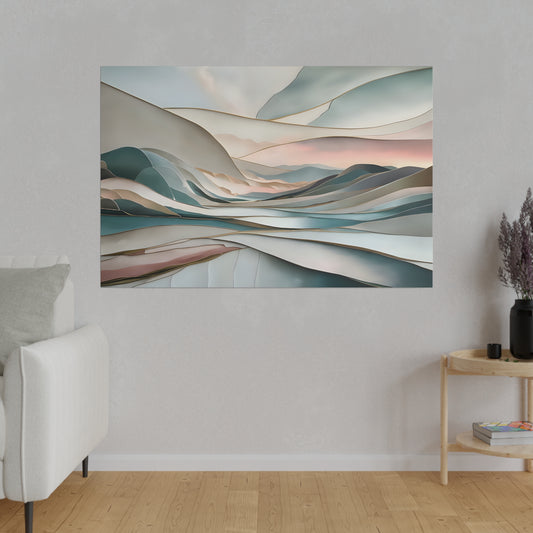 Serene abstract landscape Matte Canvas Print