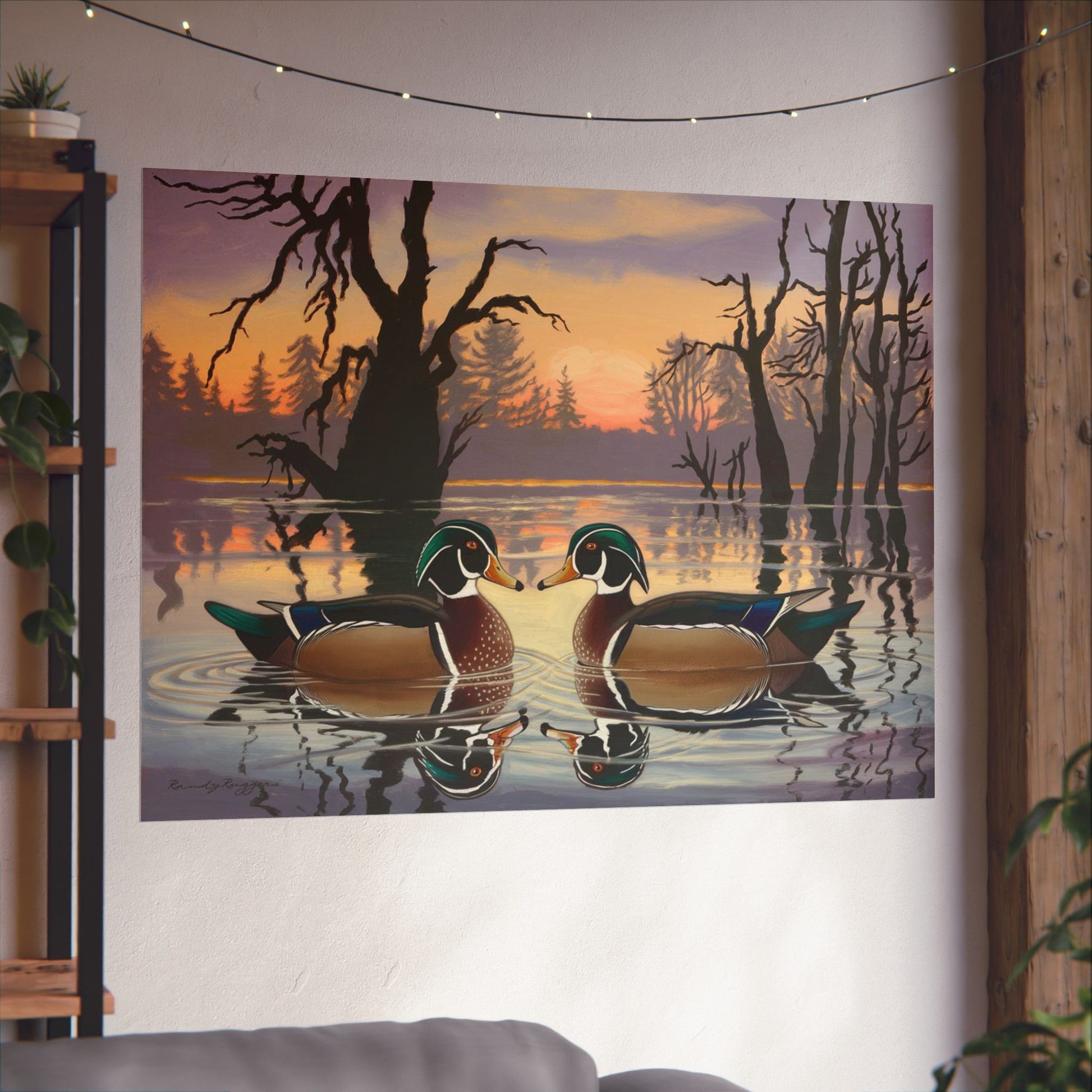 Peaceful Friendship Wood Duck Print