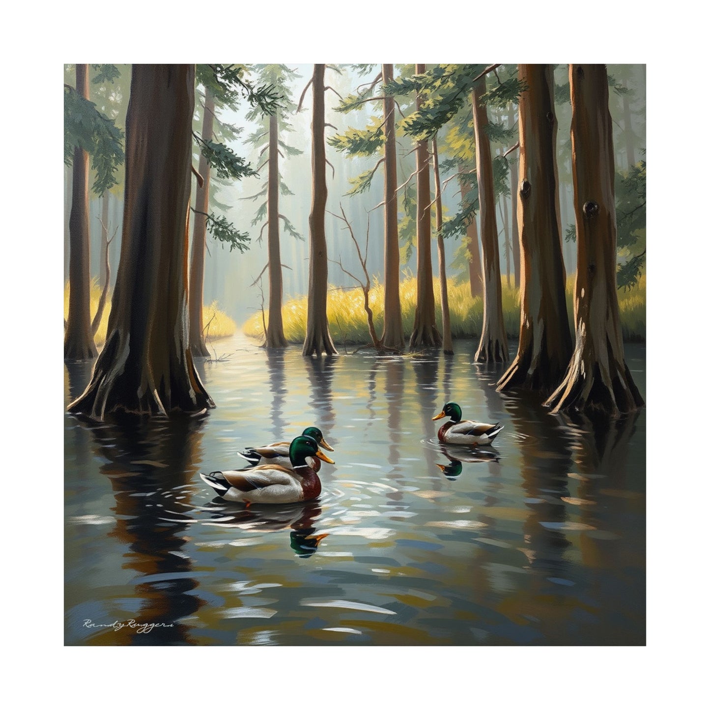 Mallards in the Swamp Print