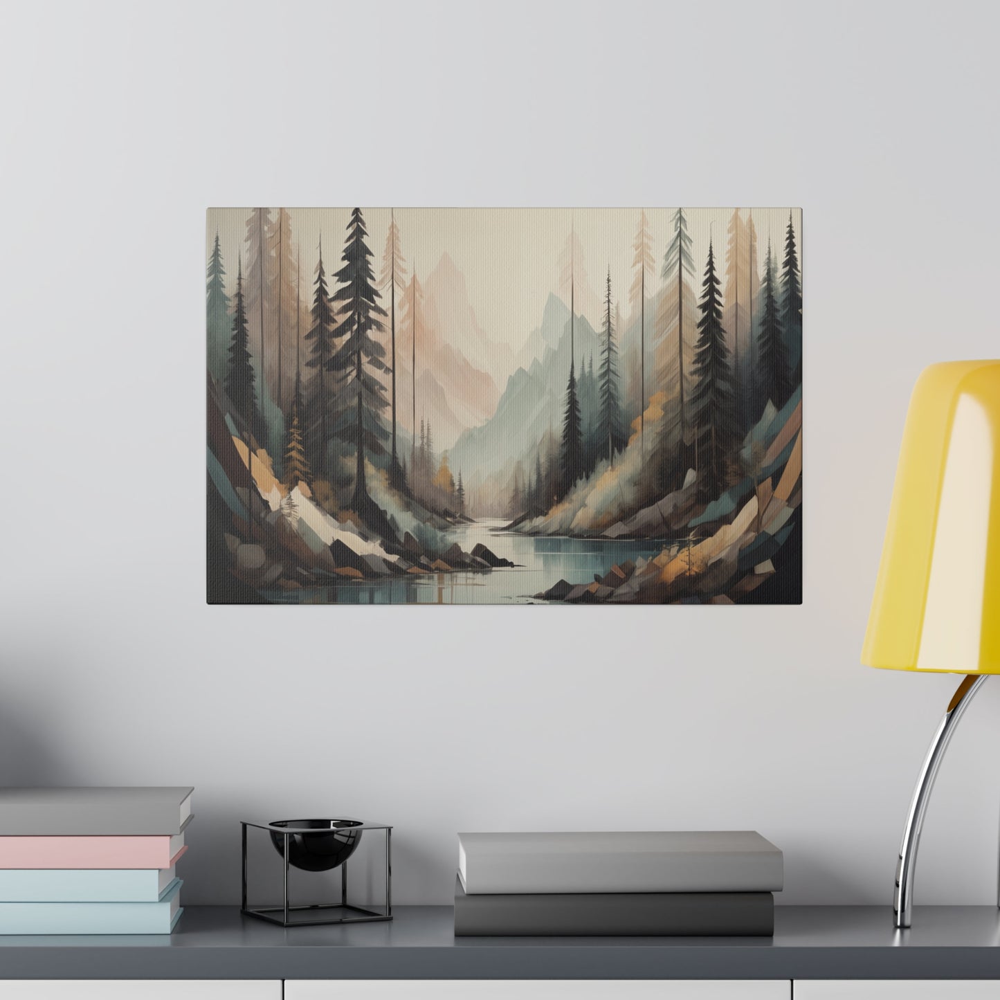 Serene Abstract Landscape Matte Canvas Print