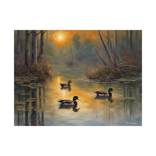 Twilight Refuge Flooded Timber Duck Print