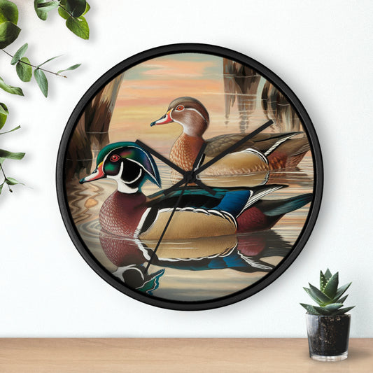 This collection of waterfowl art wall clocks brings the beauty of wetlands into your space, each clock featuring a meticulously crafted scene of waterfowl in natural settings.