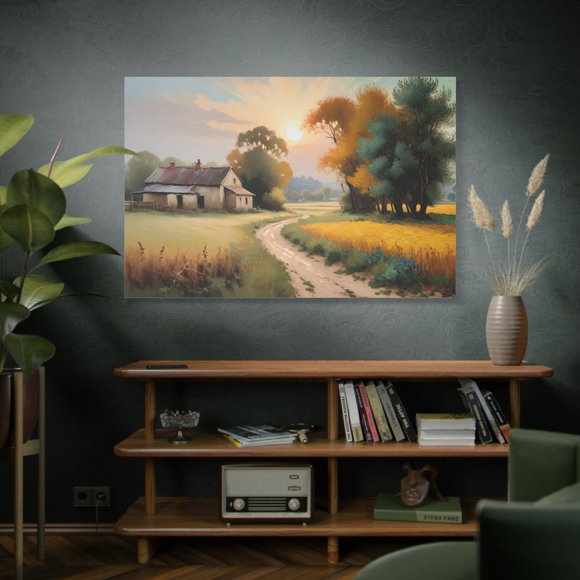 Countryside Landscape Matte Canvas Print