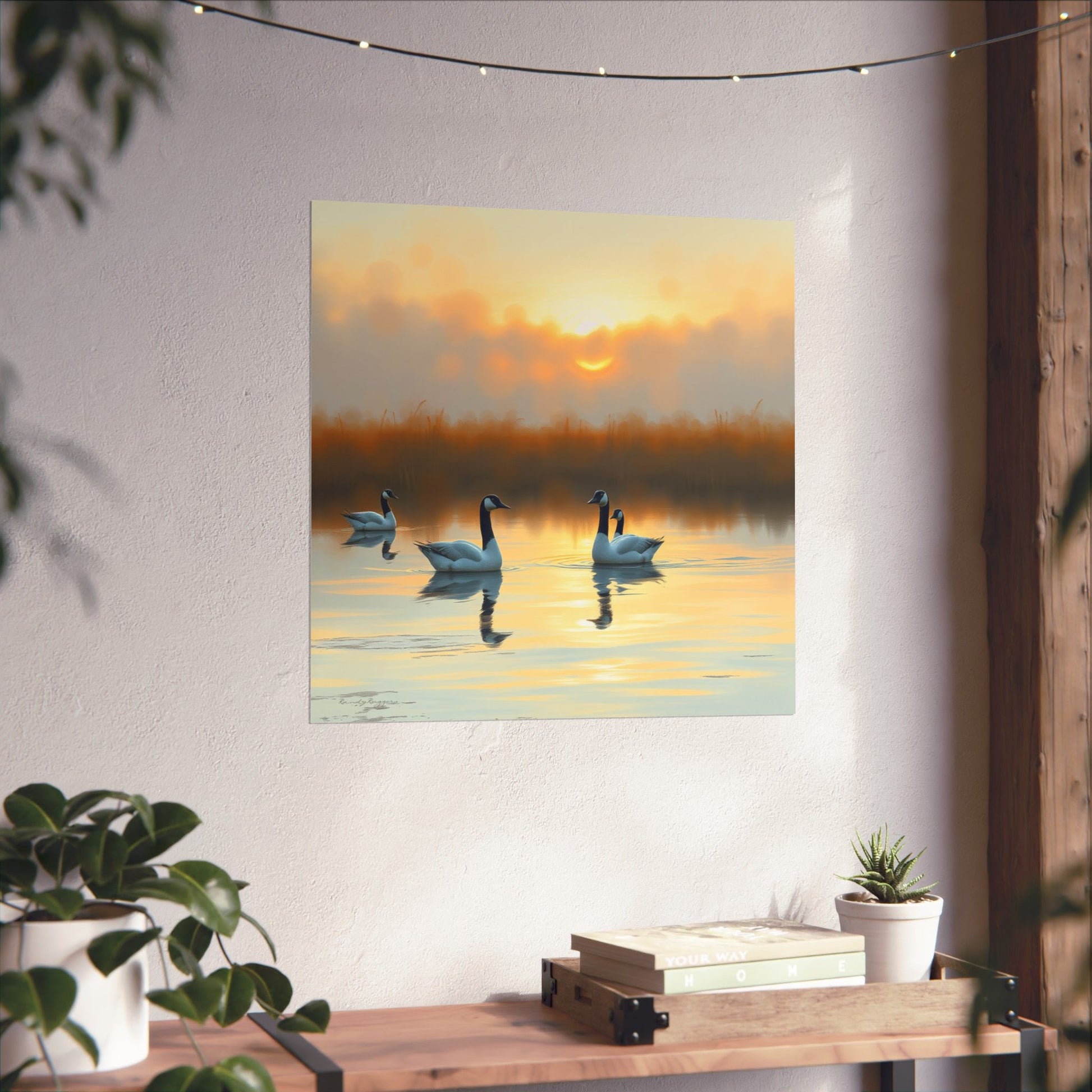 Reflections at Dusk - Canadian Geese Print