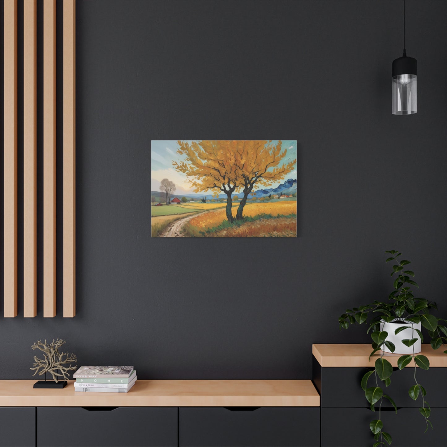 Impressionisn Countryside Print Matte Canvas