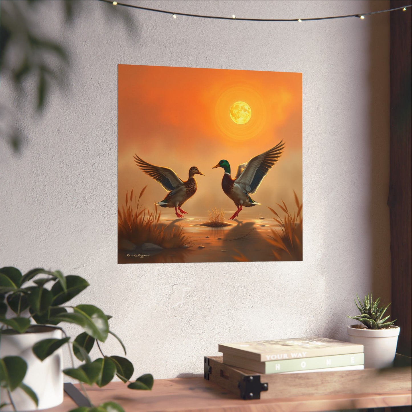 Sunrise Glide Mallard Ducks Print