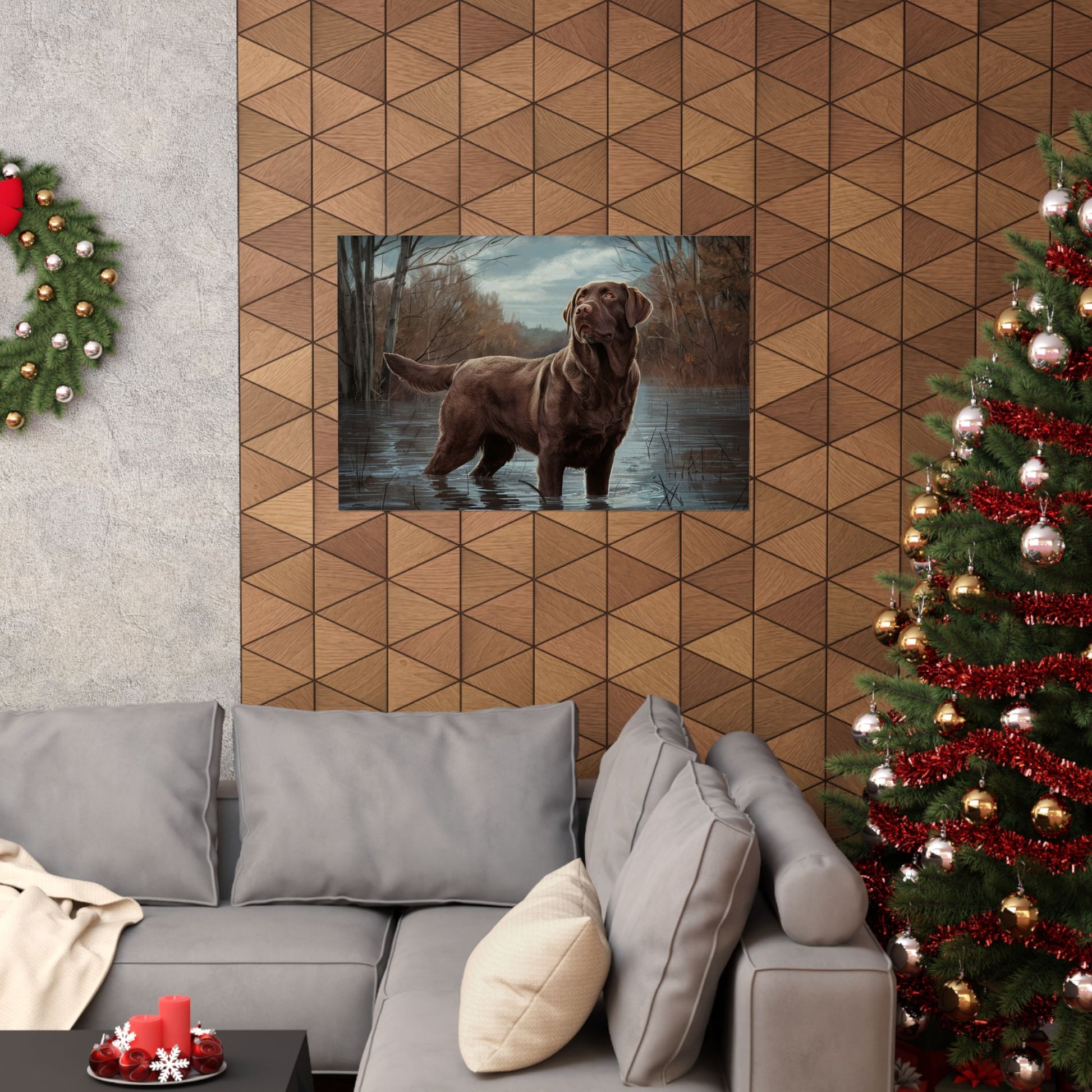 Chocolate Labrador Retriever print