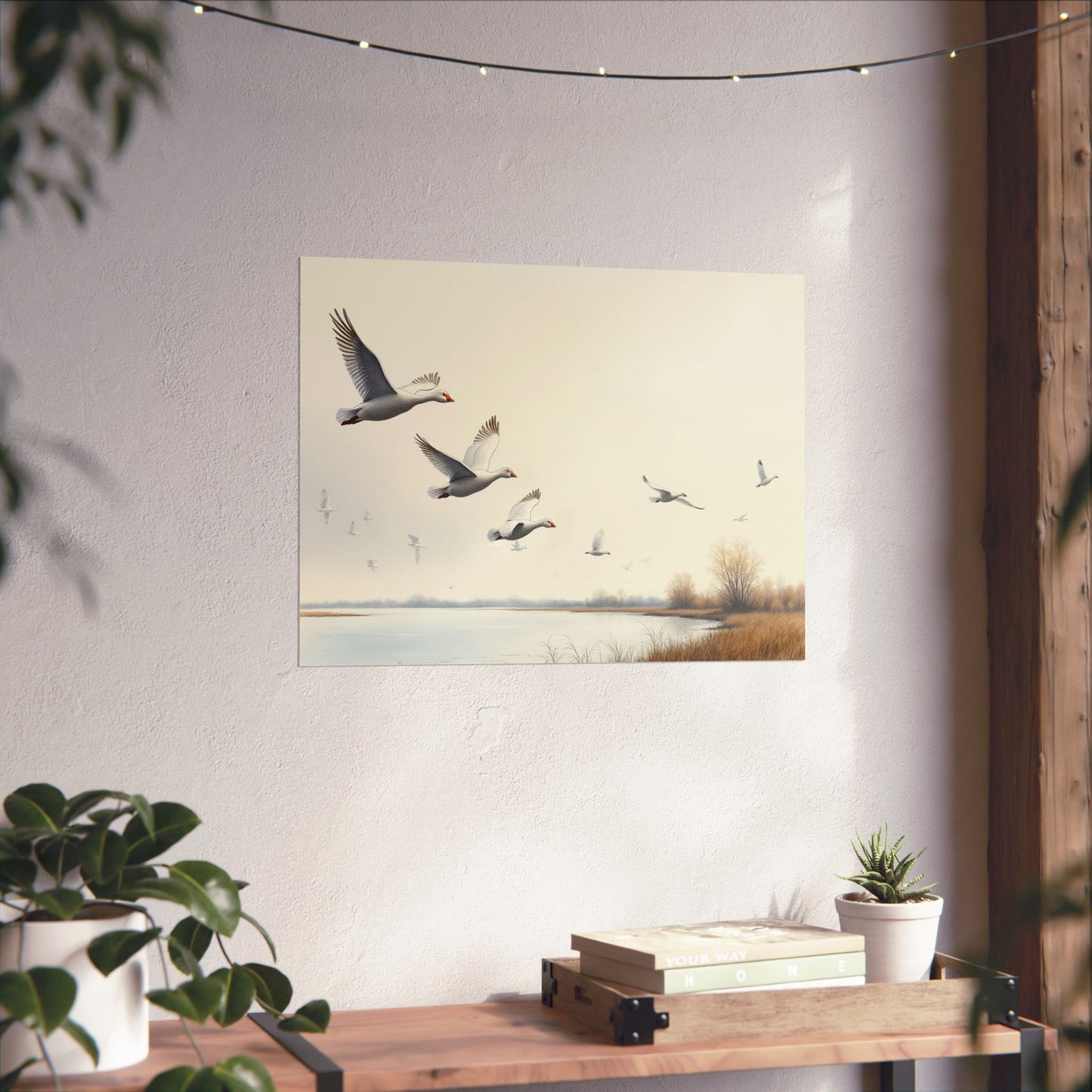 Hazy Skies, Snow Geese Soar Print