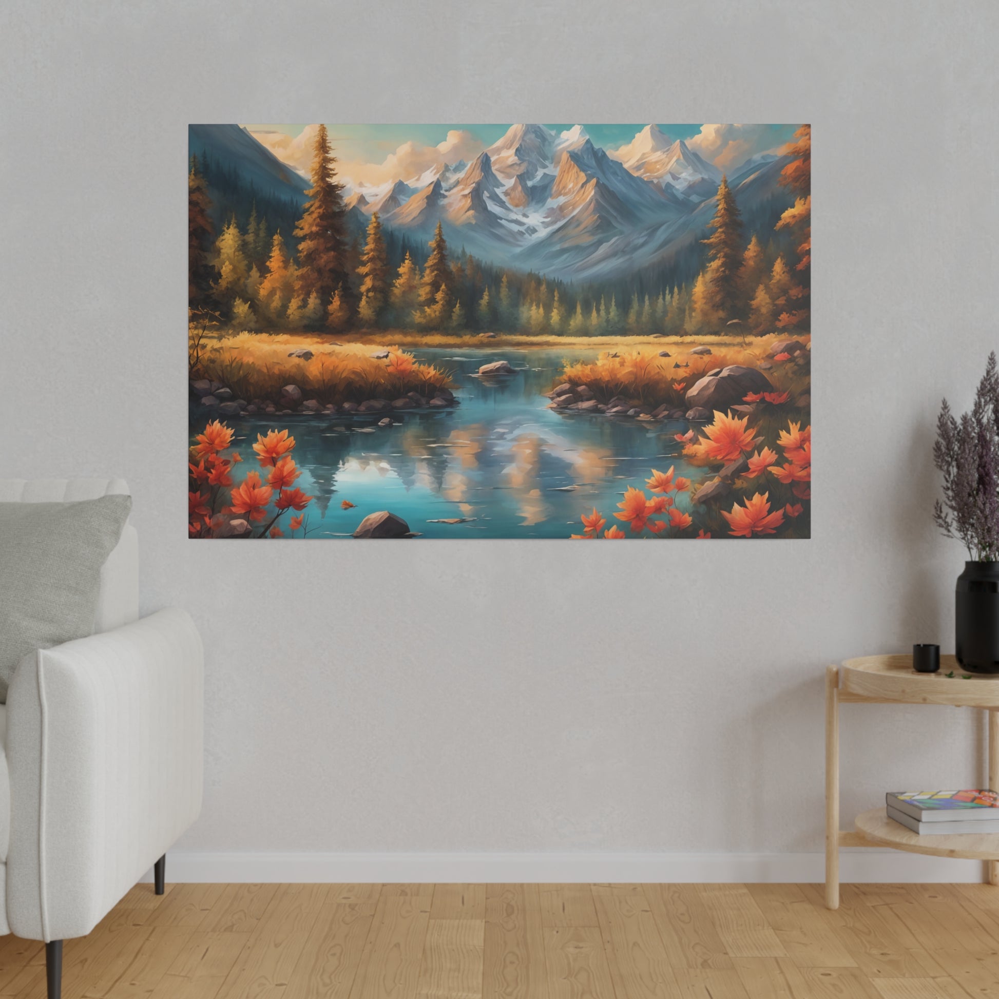 Nature-inspired motif landscape Matte Canvas Print