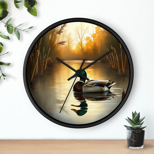 This collection of waterfowl art wall clocks brings the beauty of wetlands into your space, each clock featuring a meticulously crafted scene of waterfowl in natural settings.