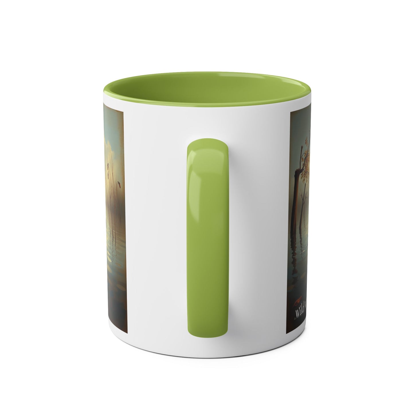 Duck Print Two-Tone Coffee Mugs, 11oz