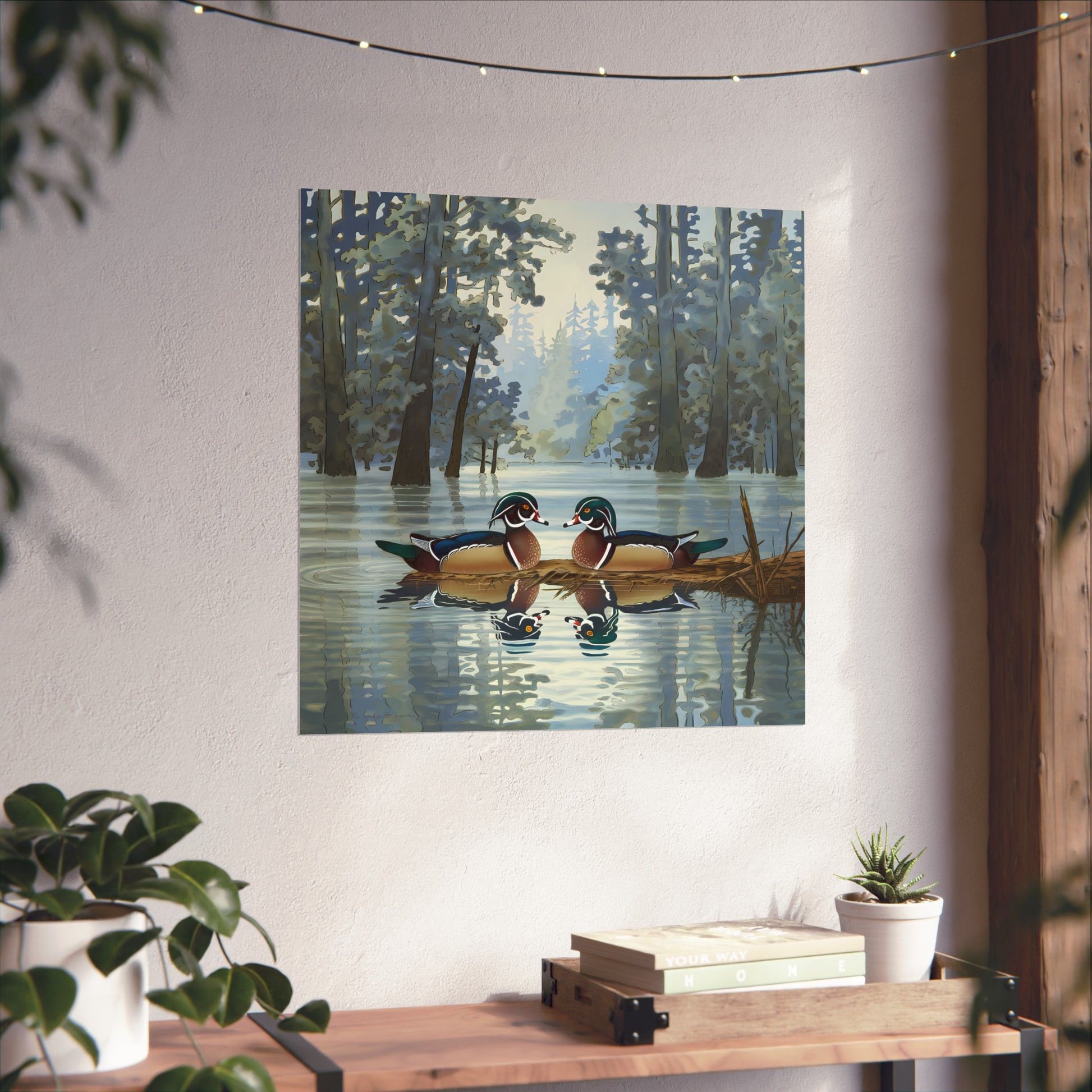 Roosting Wood Ducks Print