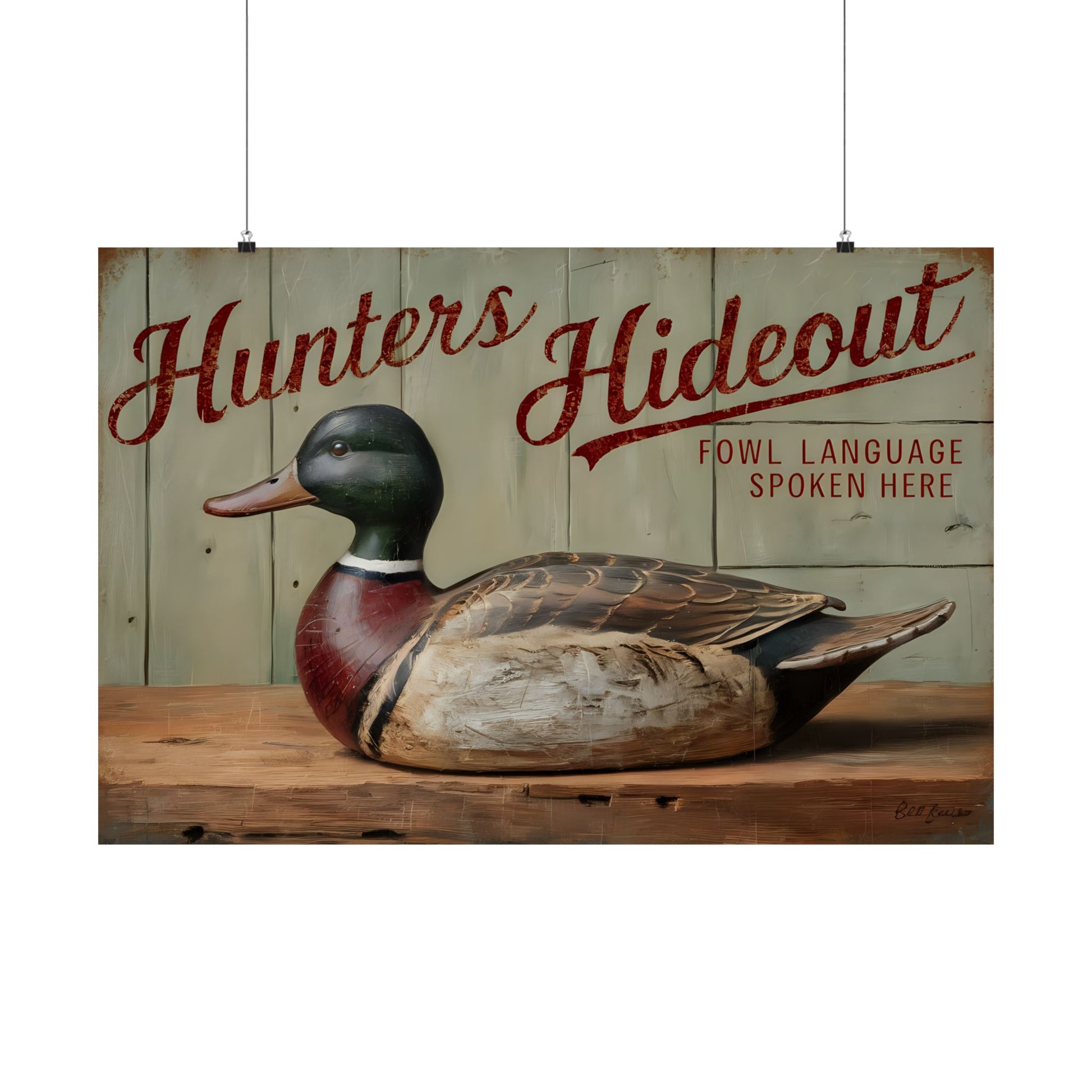 Duck Hunters Man Cave Print