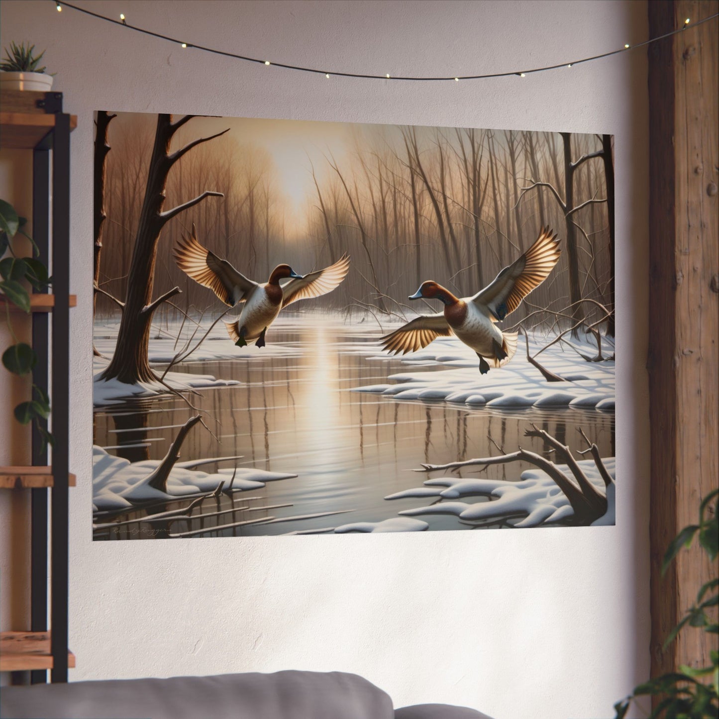 Flooded Timber Winterland Duck Print