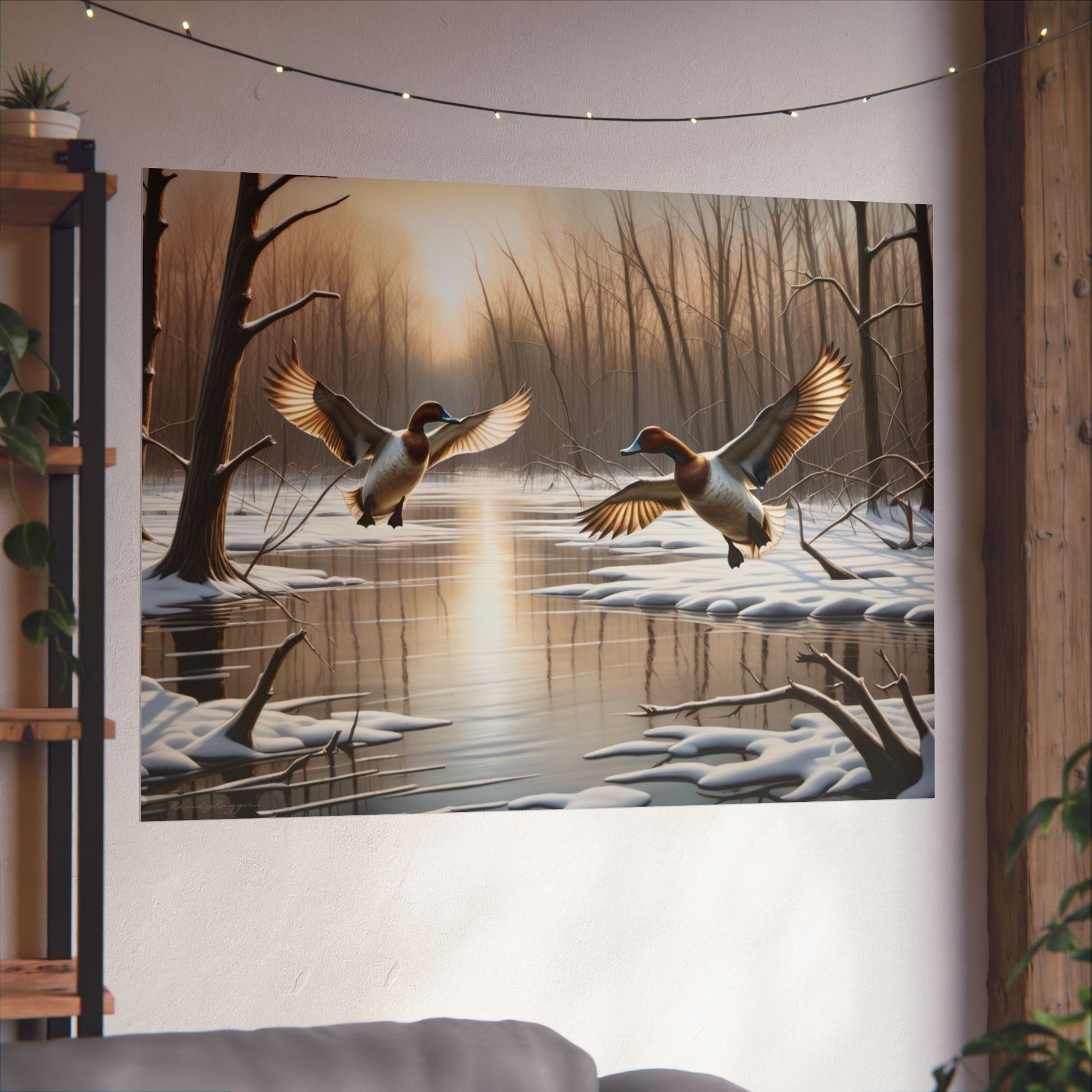 Flooded Timber Winterland Duck Print