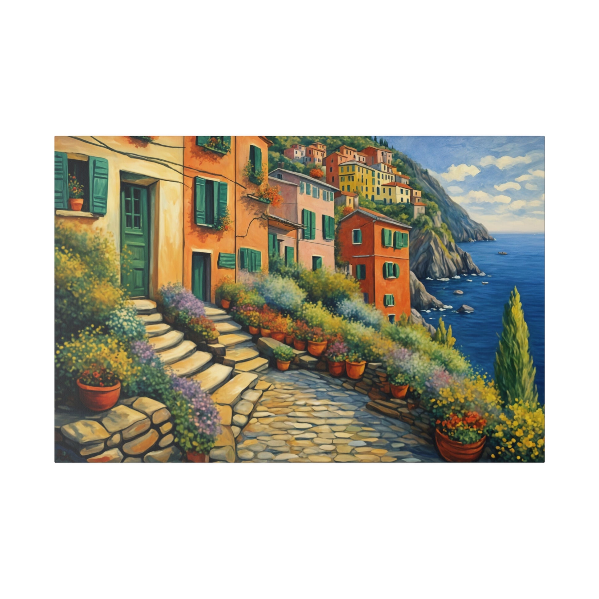 Cinque Terre Village Matte Canvas Print