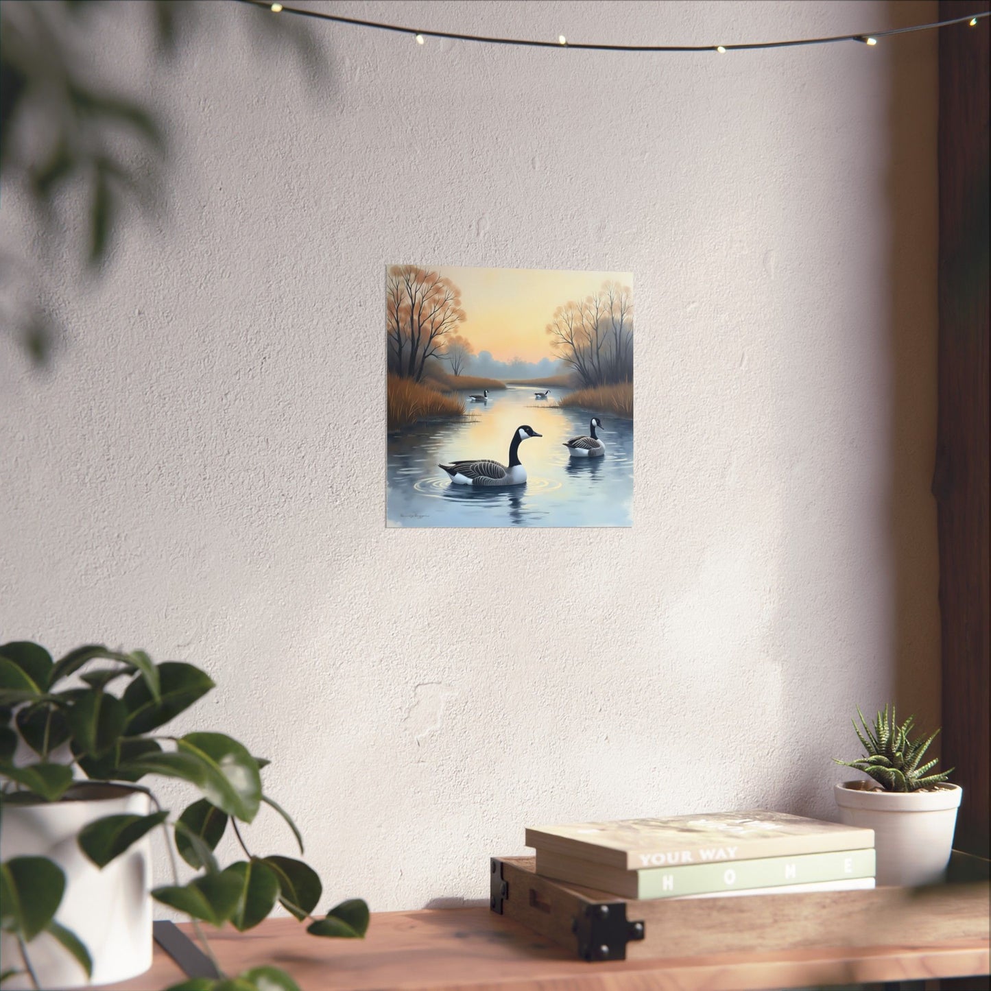 Evening Drift, Canadian Geese Print