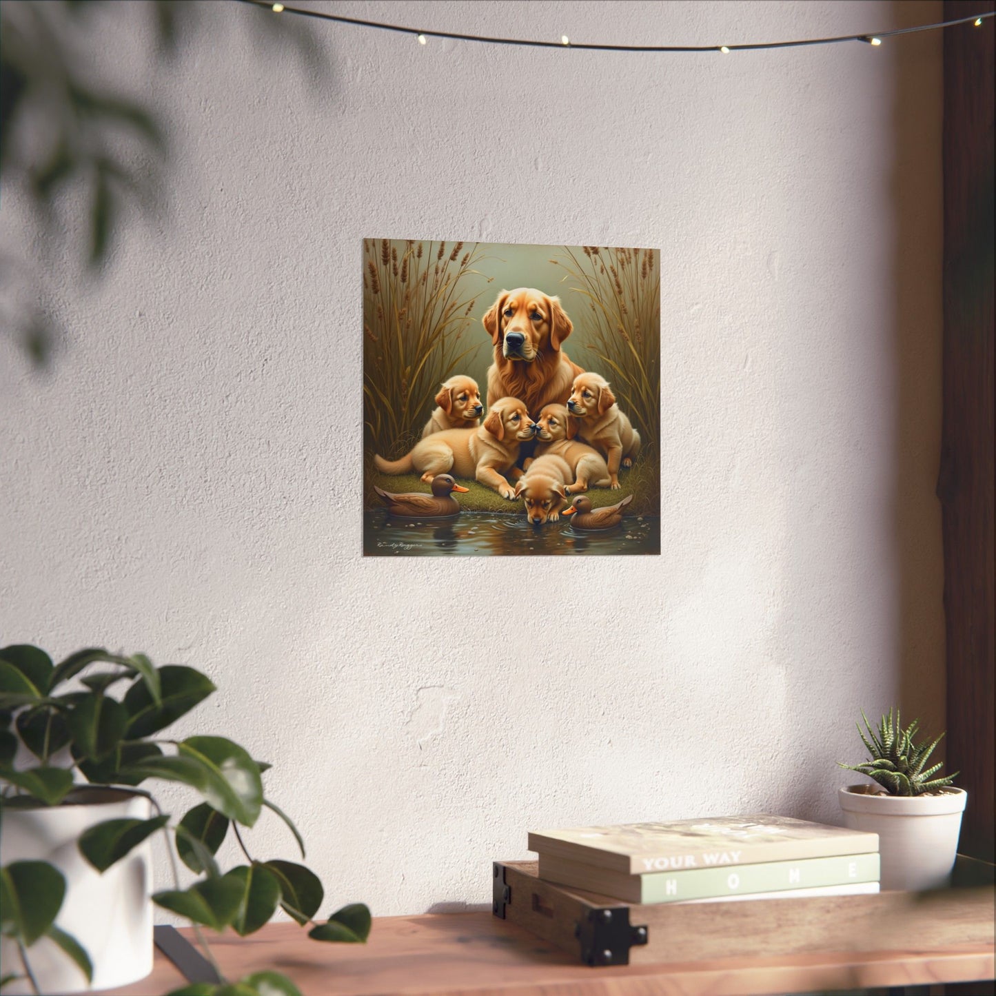 Motherly Love Golden Retriever Print