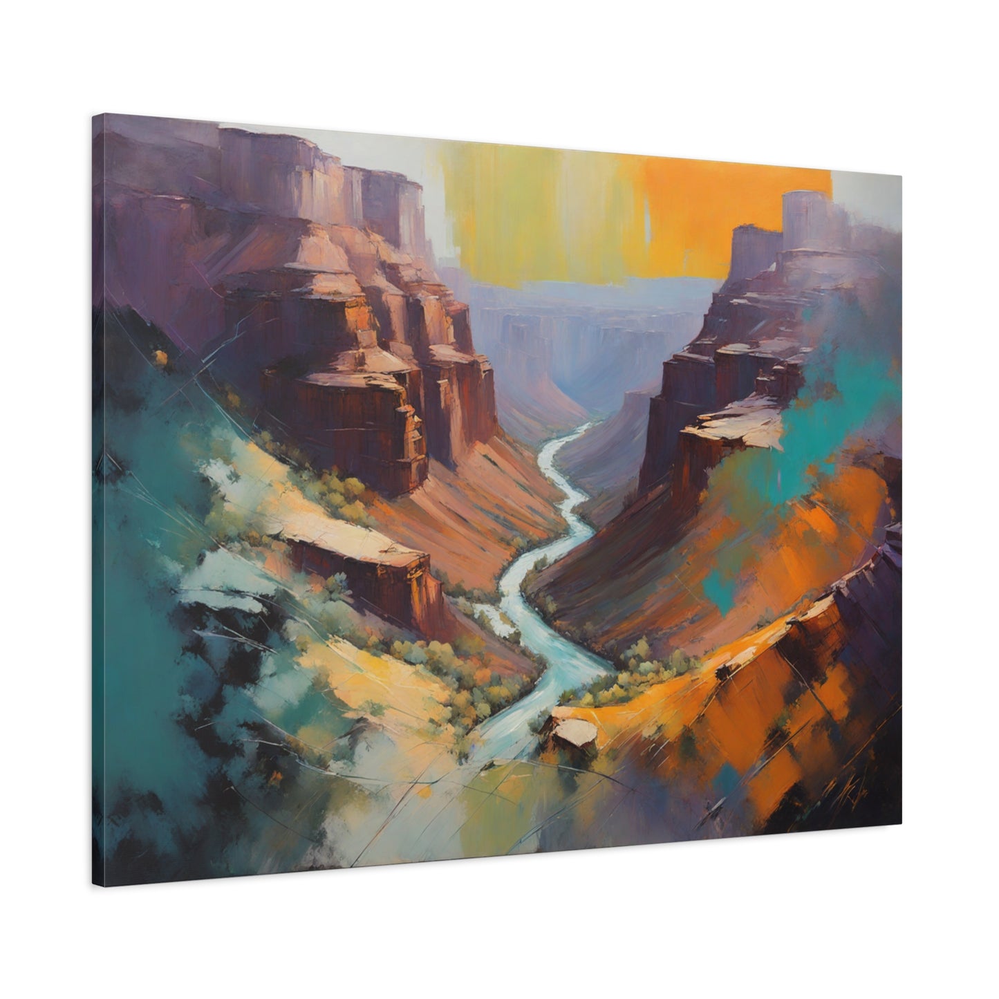 Crand Canyon Abstract Matte Canvas Print