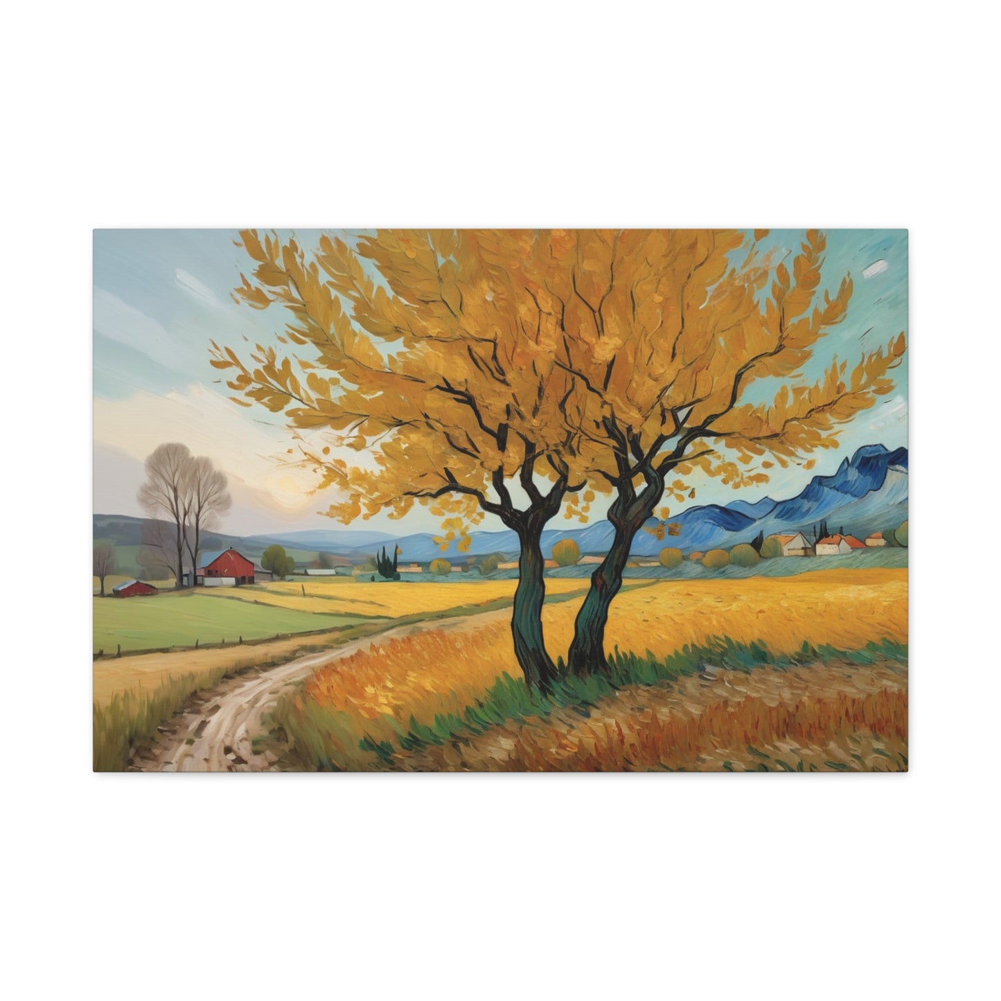 Impressionisn Countryside Print Matte Canvas