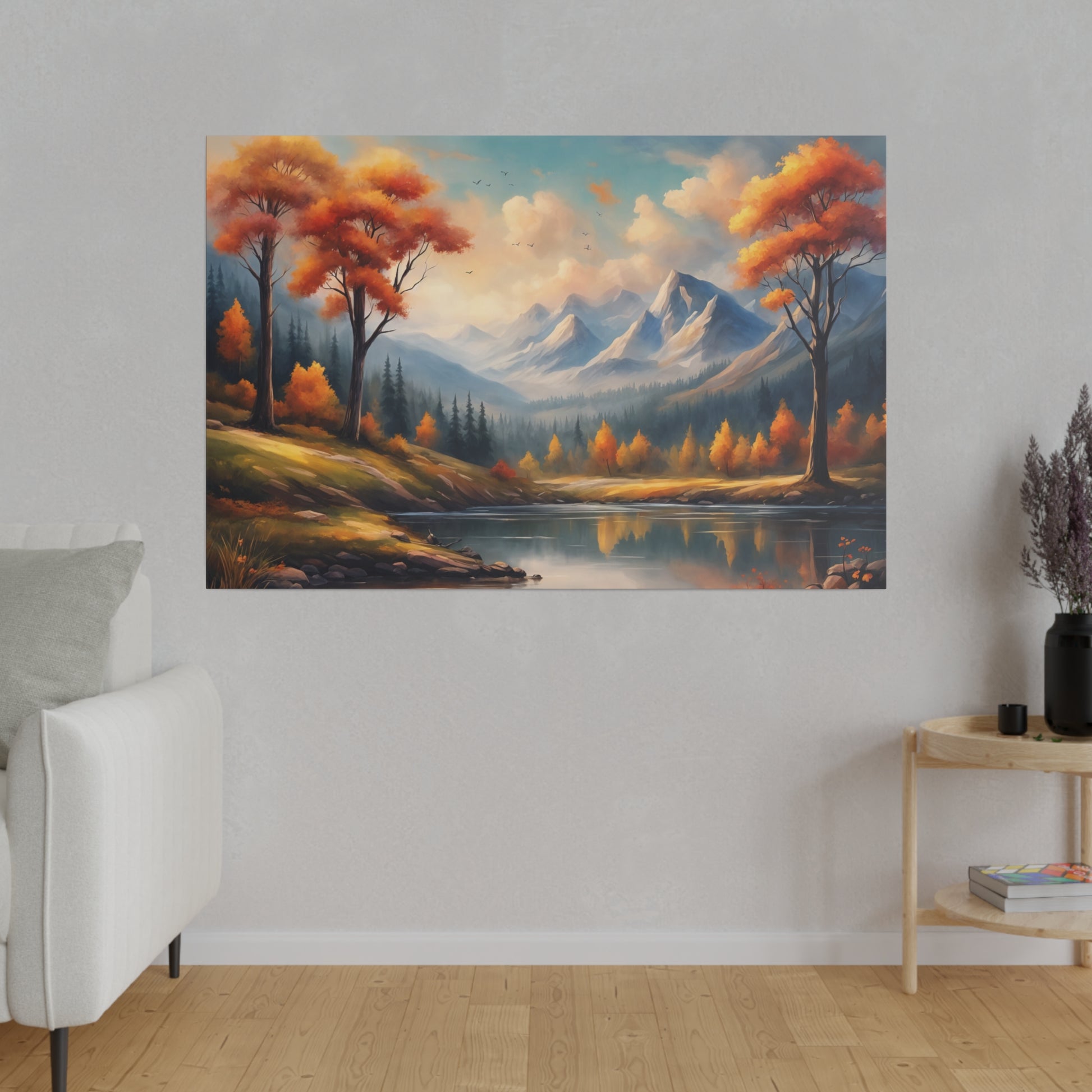 Nature-inspired motif landscape Matte Canvas Print