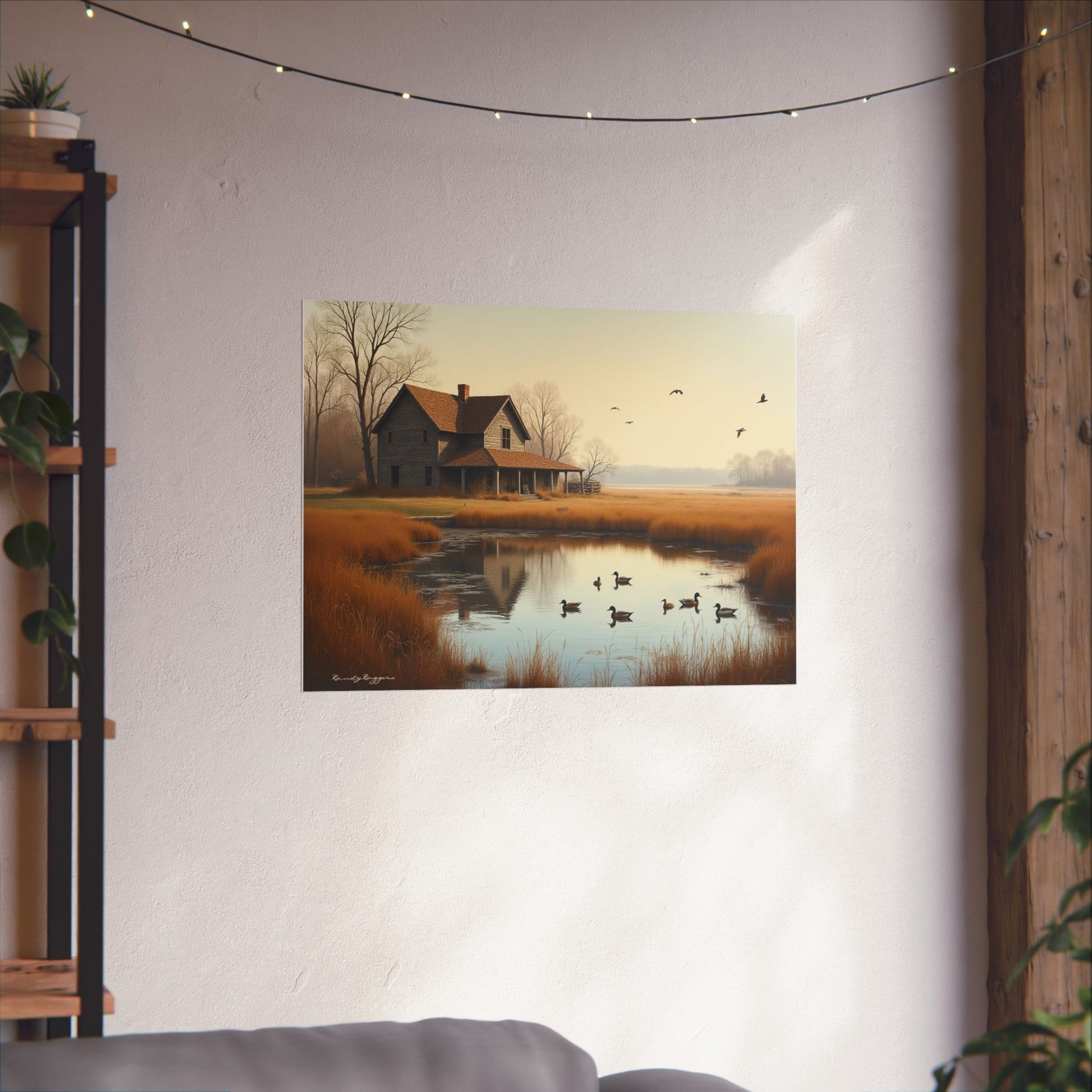 Waterfowl Retreat Tranquil Pond Print