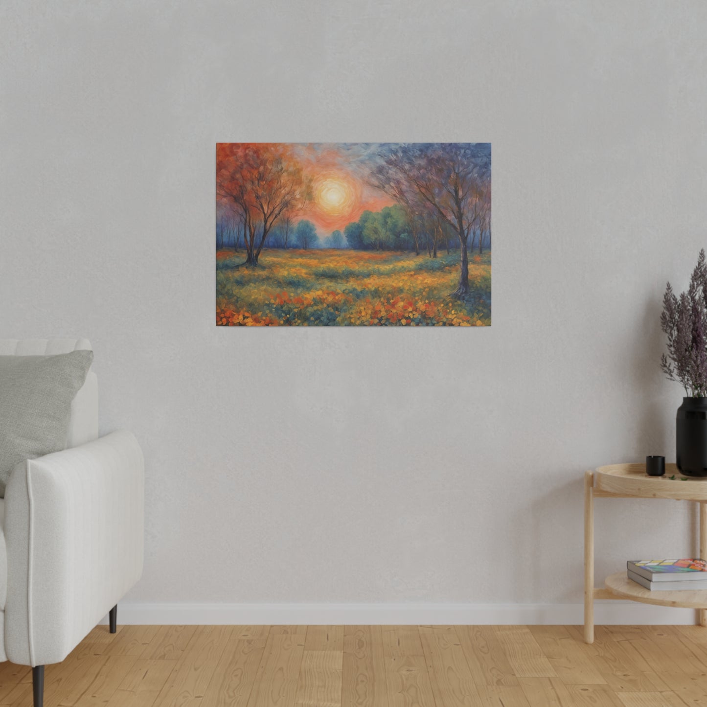 Impressionist Wildflower Field Landscape Print