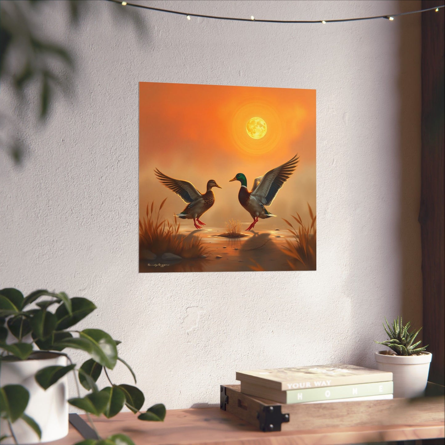 Sunrise Glide Mallard Ducks Print