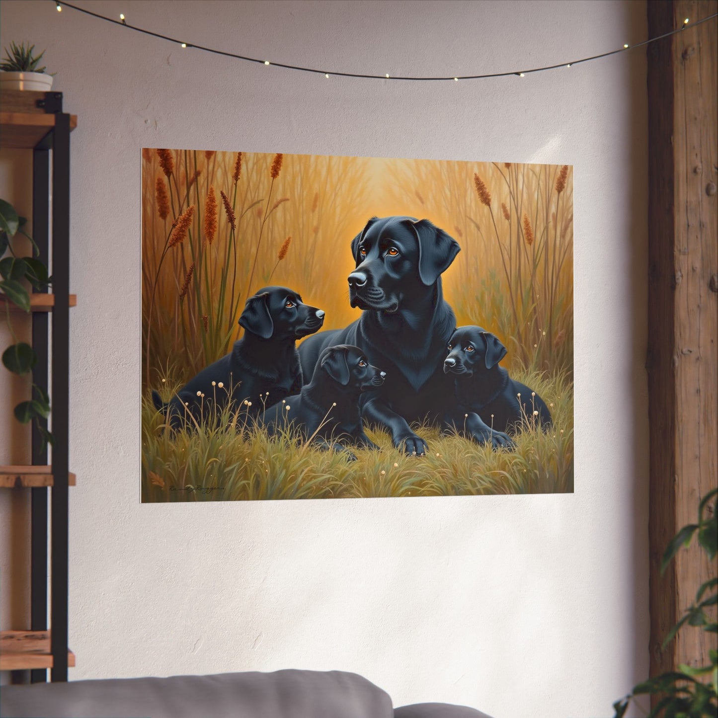 Intimate Bonding Black Labrador Print