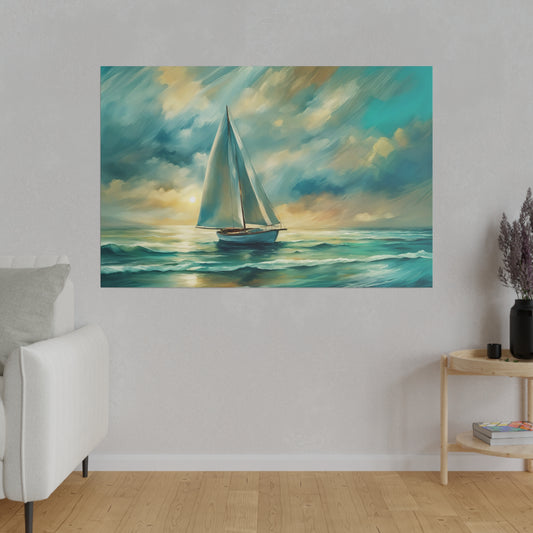 Sailboat Sets Sail for the Sea Print