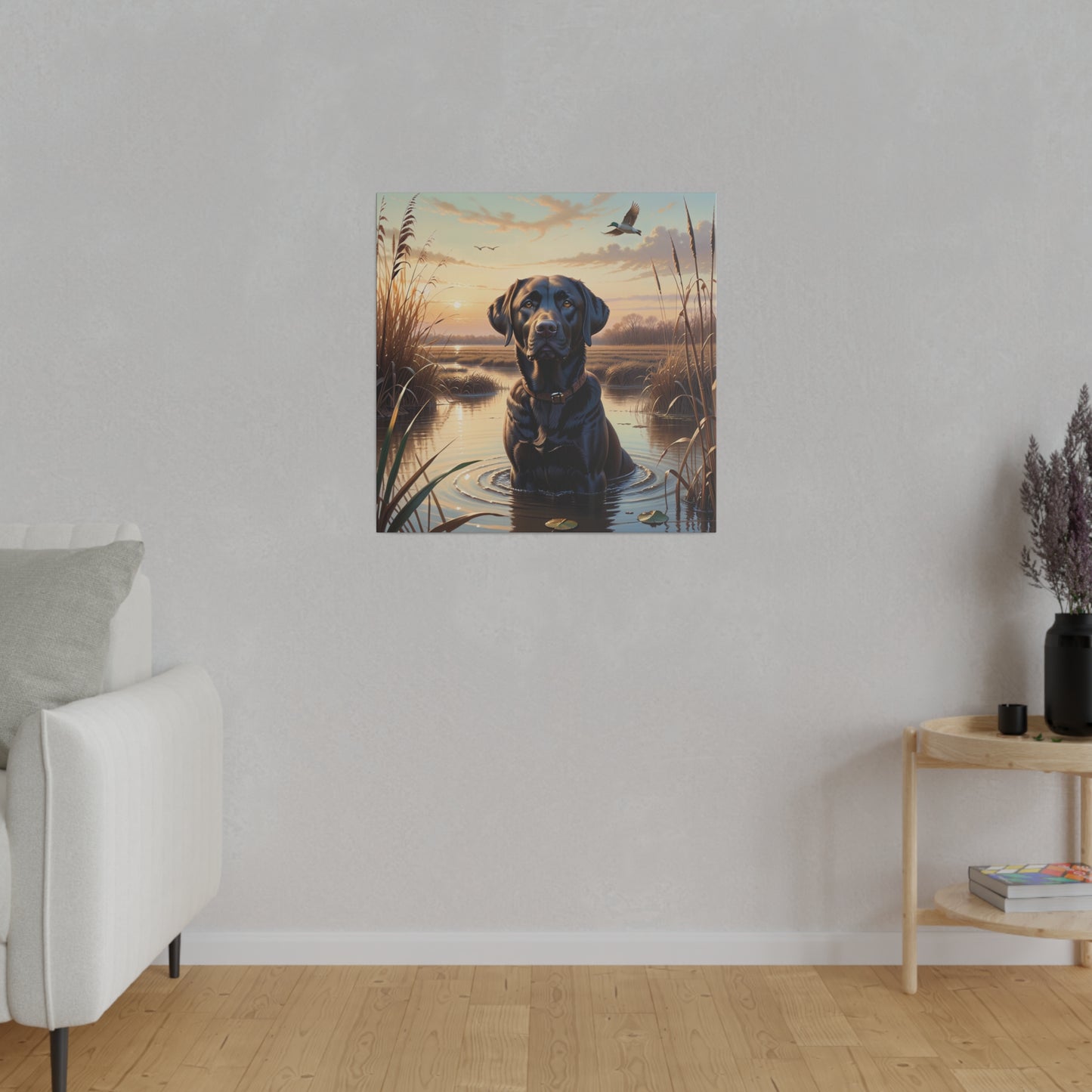 Chocolate Labrador Retriever Matte Canvas Print