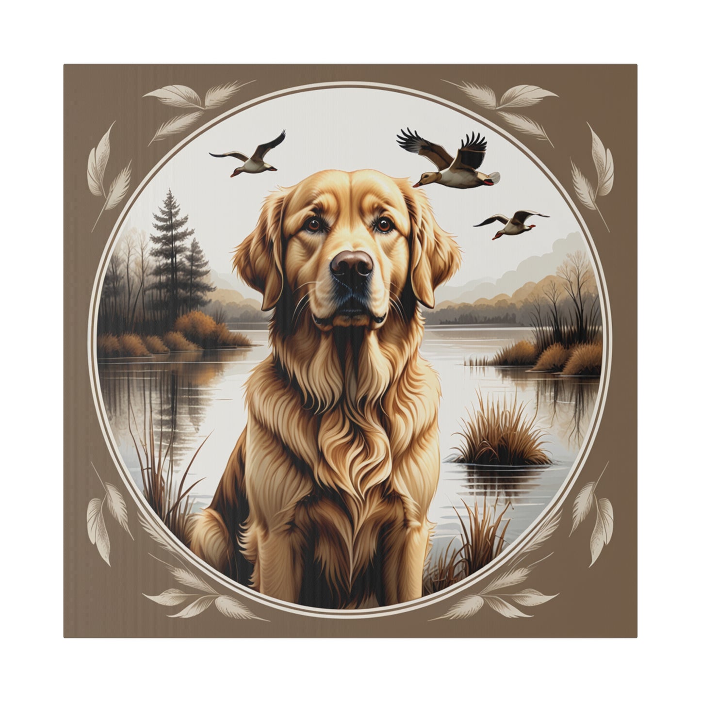 Golden Retriever Matte Canvas Print