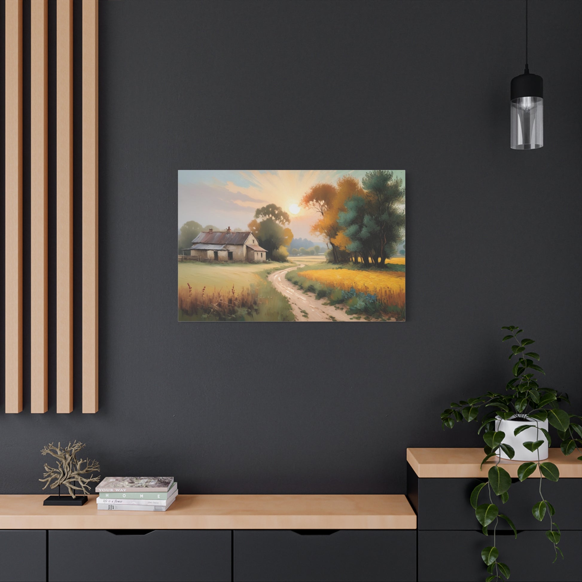 Countryside Landscape Matte Canvas Print