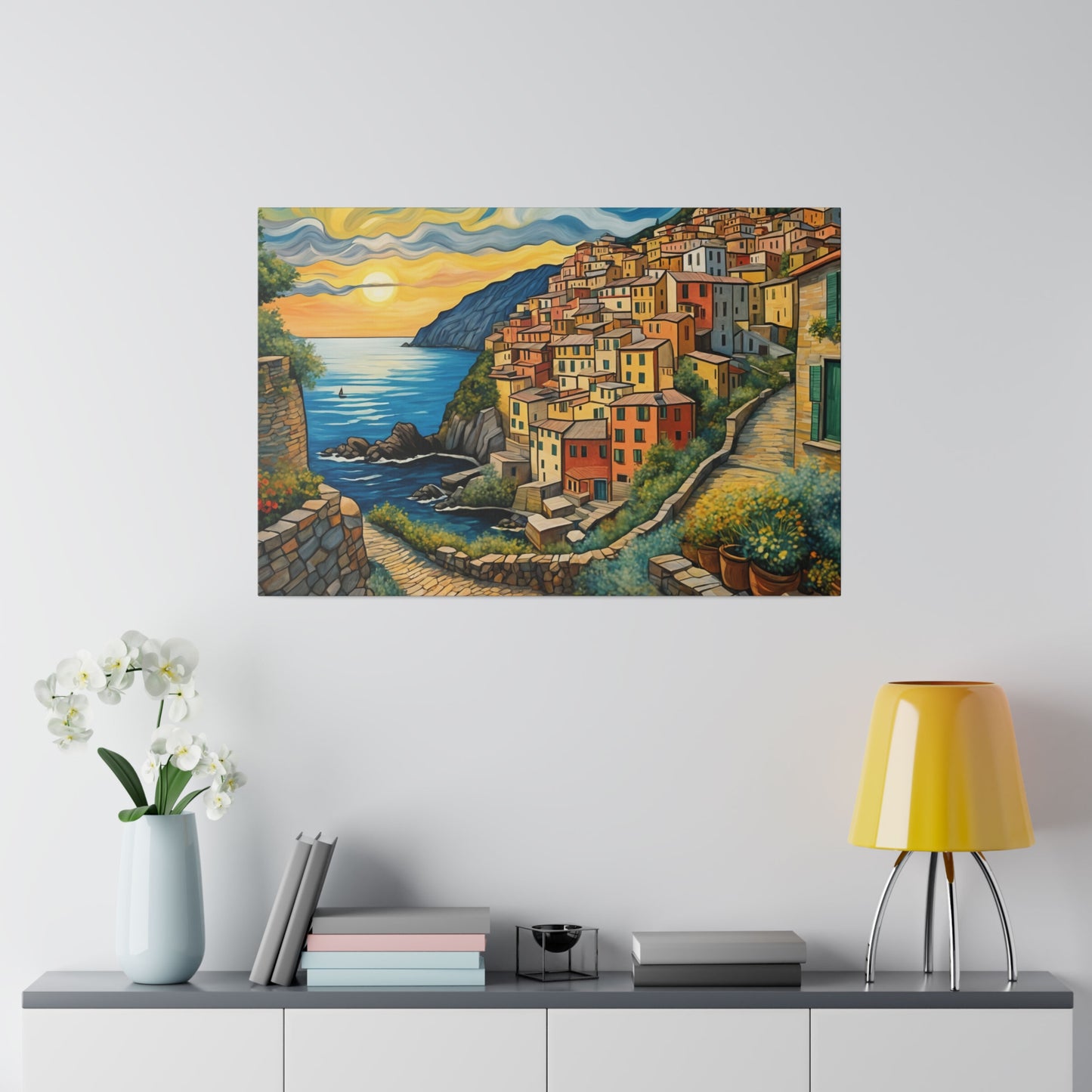  Van Gogh Style Italian Cinque Terre Print