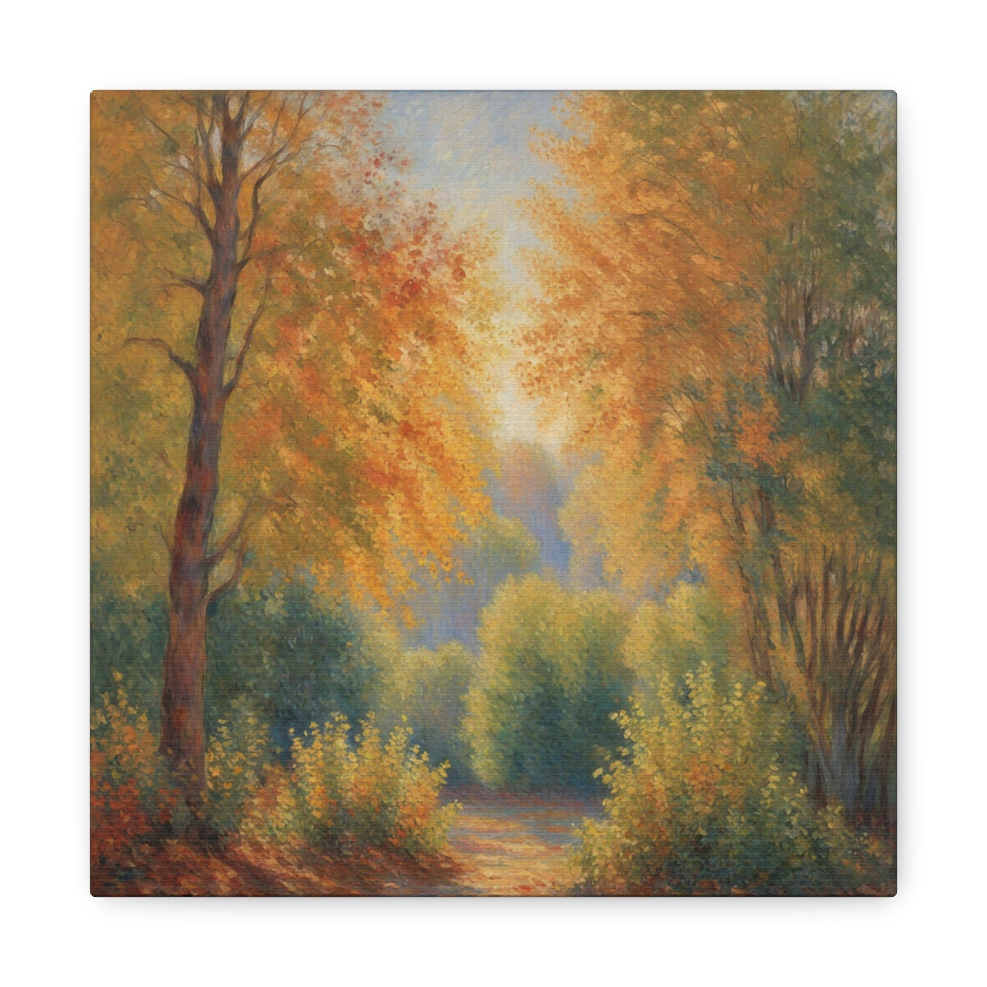 Autumn Pathway Matte Canvas Print