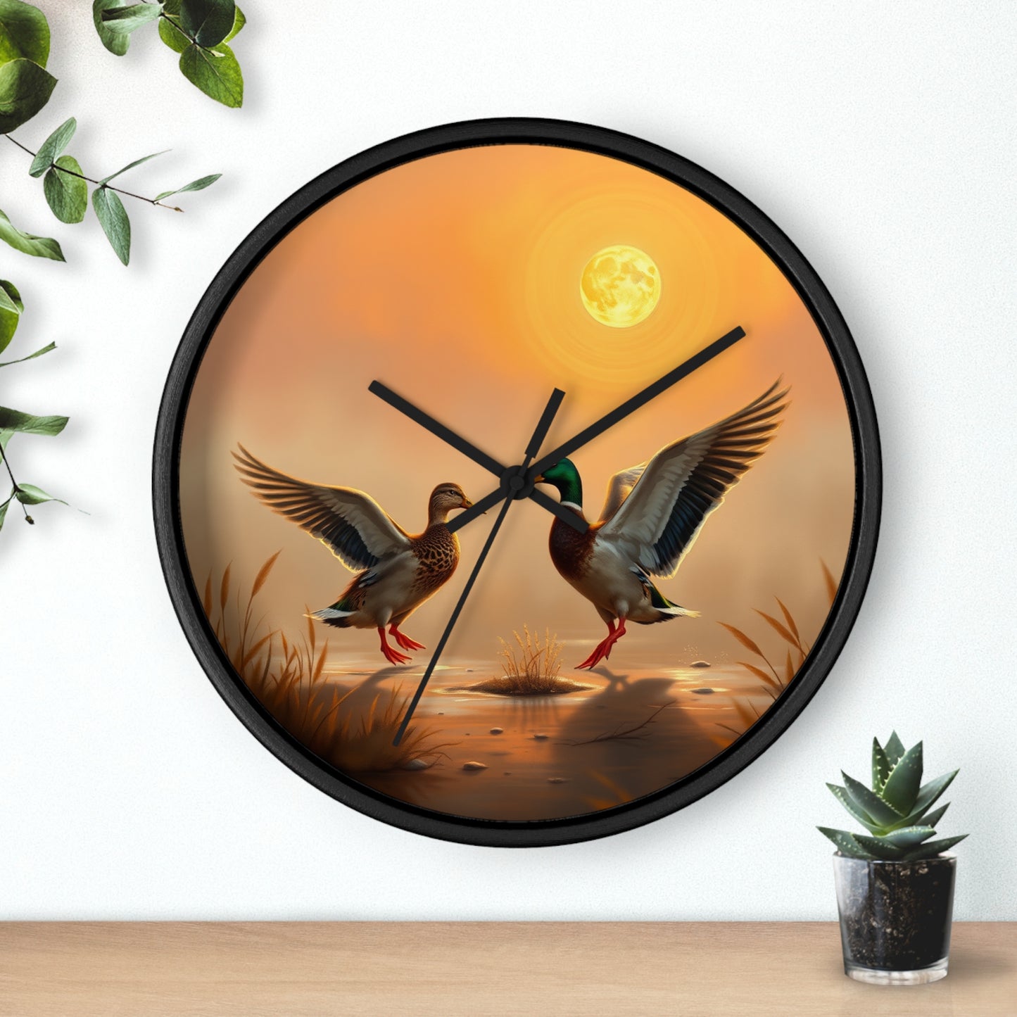 Mallard Drake Ducks Wall Clock