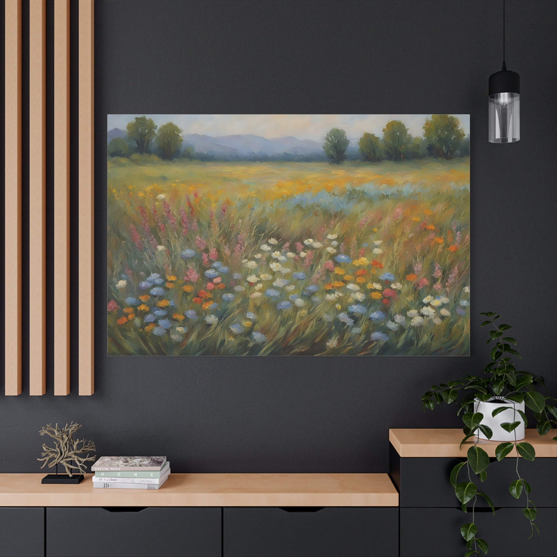 Field of Wildflowers Impressionist Print