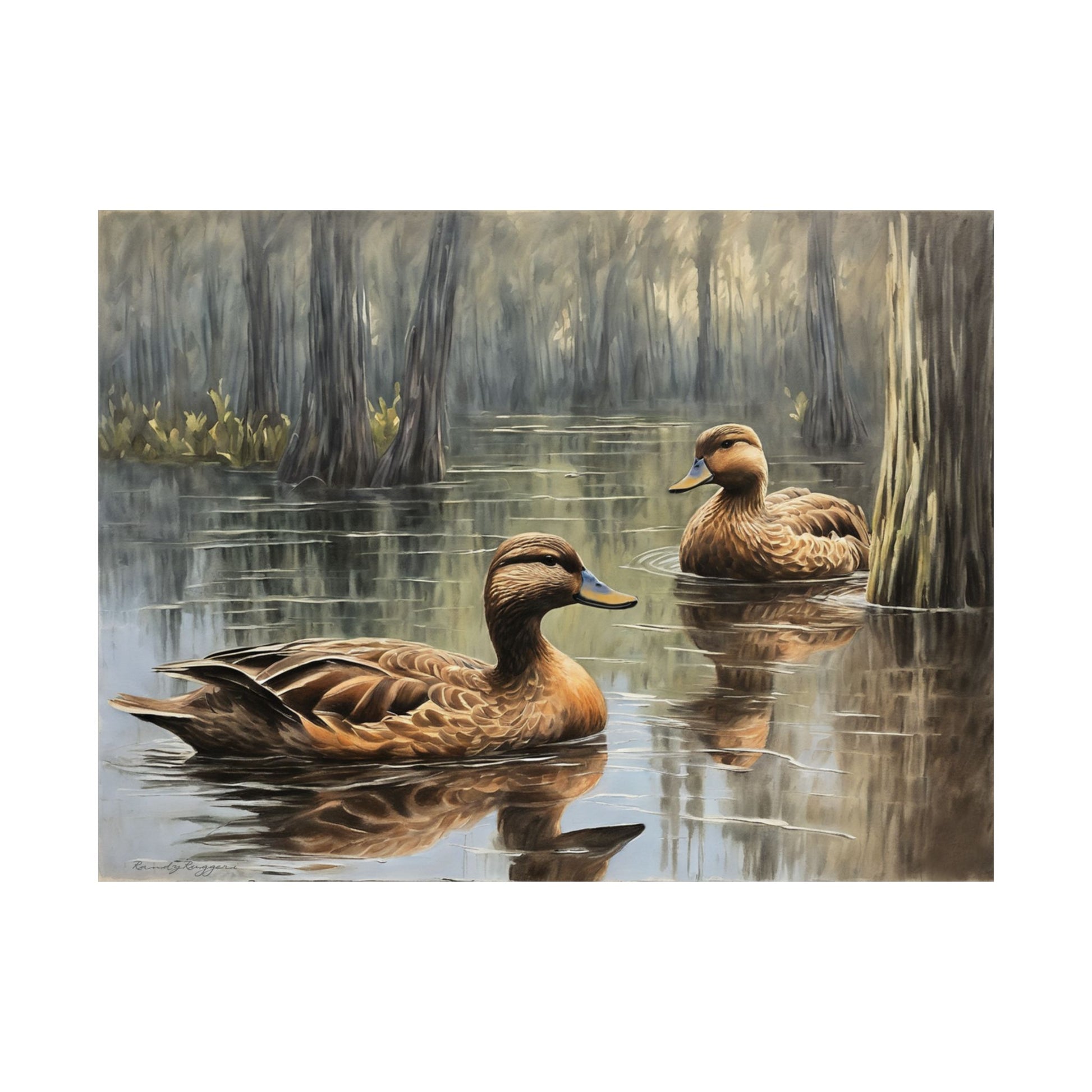 Hens in Haven Duck Print