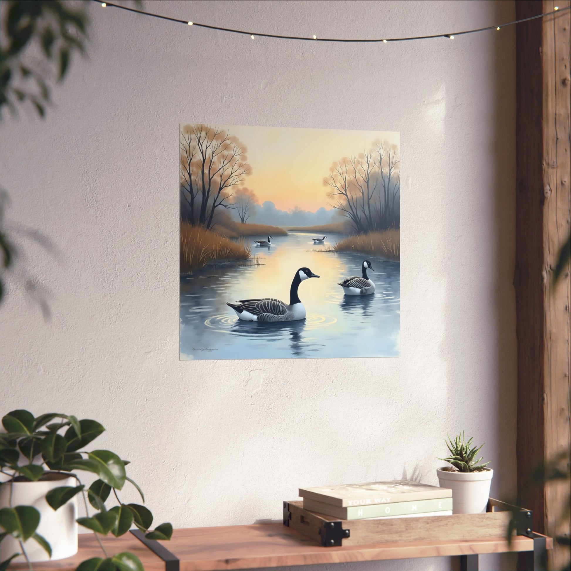 Evening Drift, Canadian Geese Print